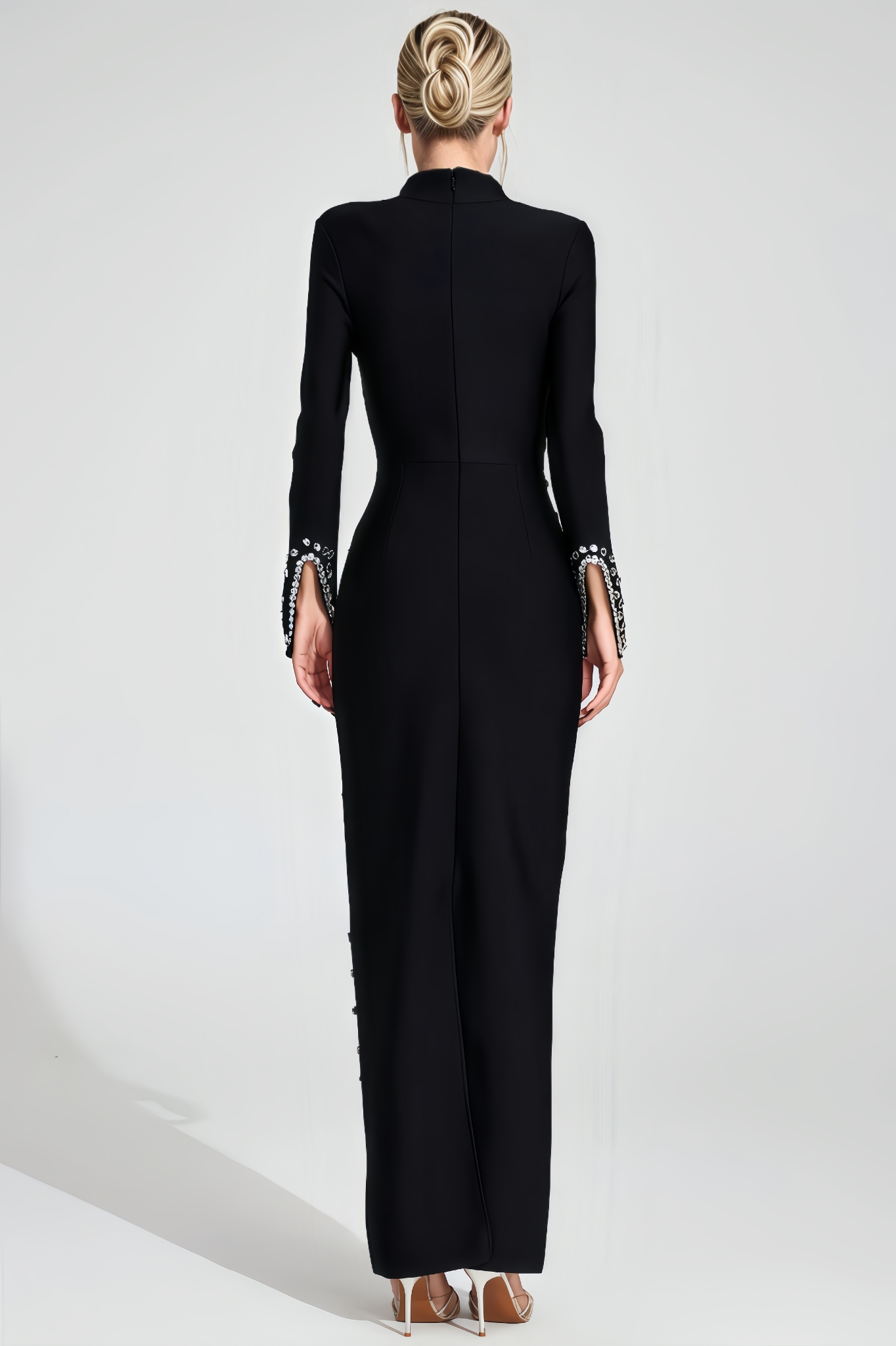 Riven Black Sequined Maxi Dress