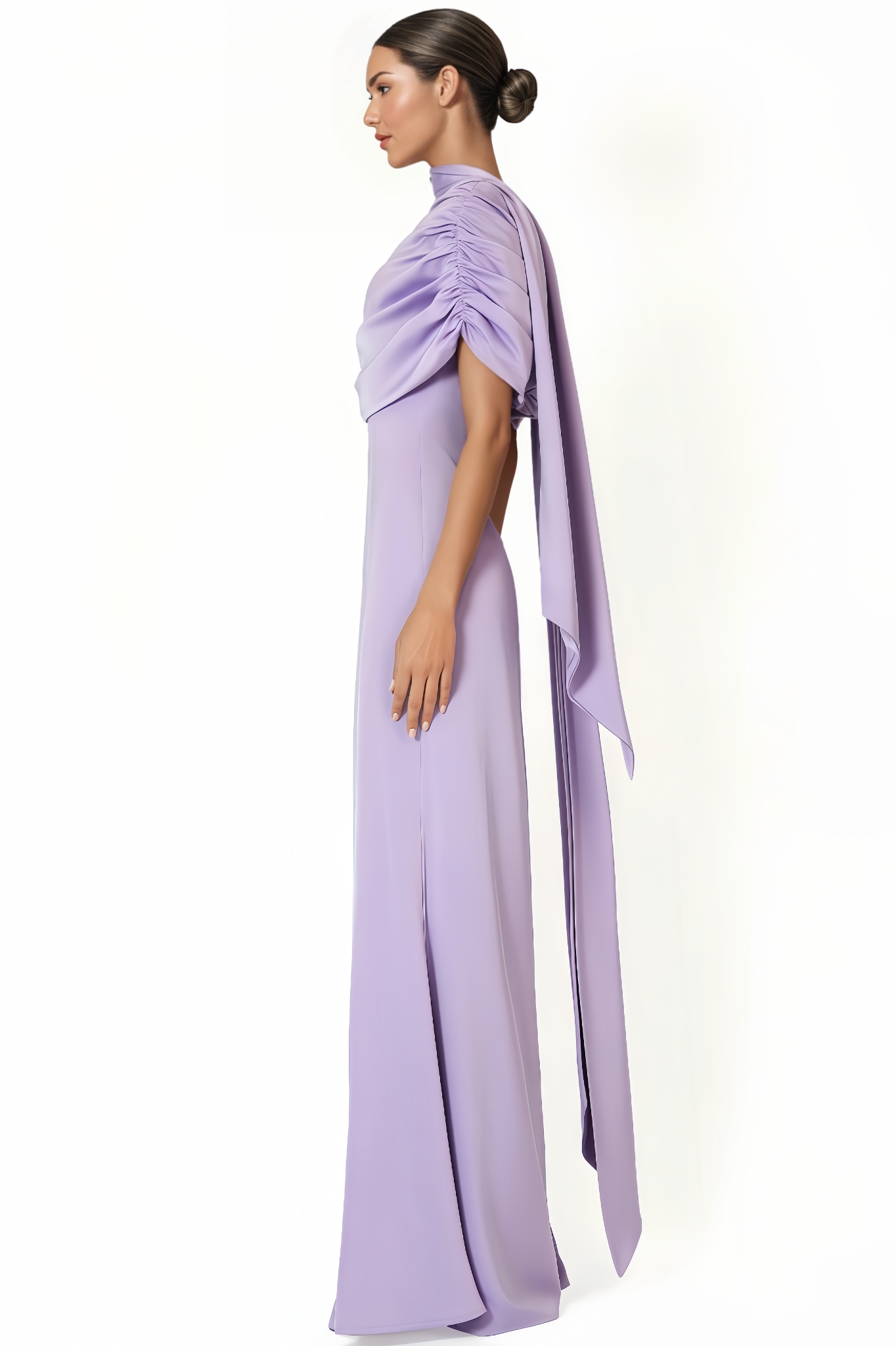 Eva Tailored Pleated Maxi Dress