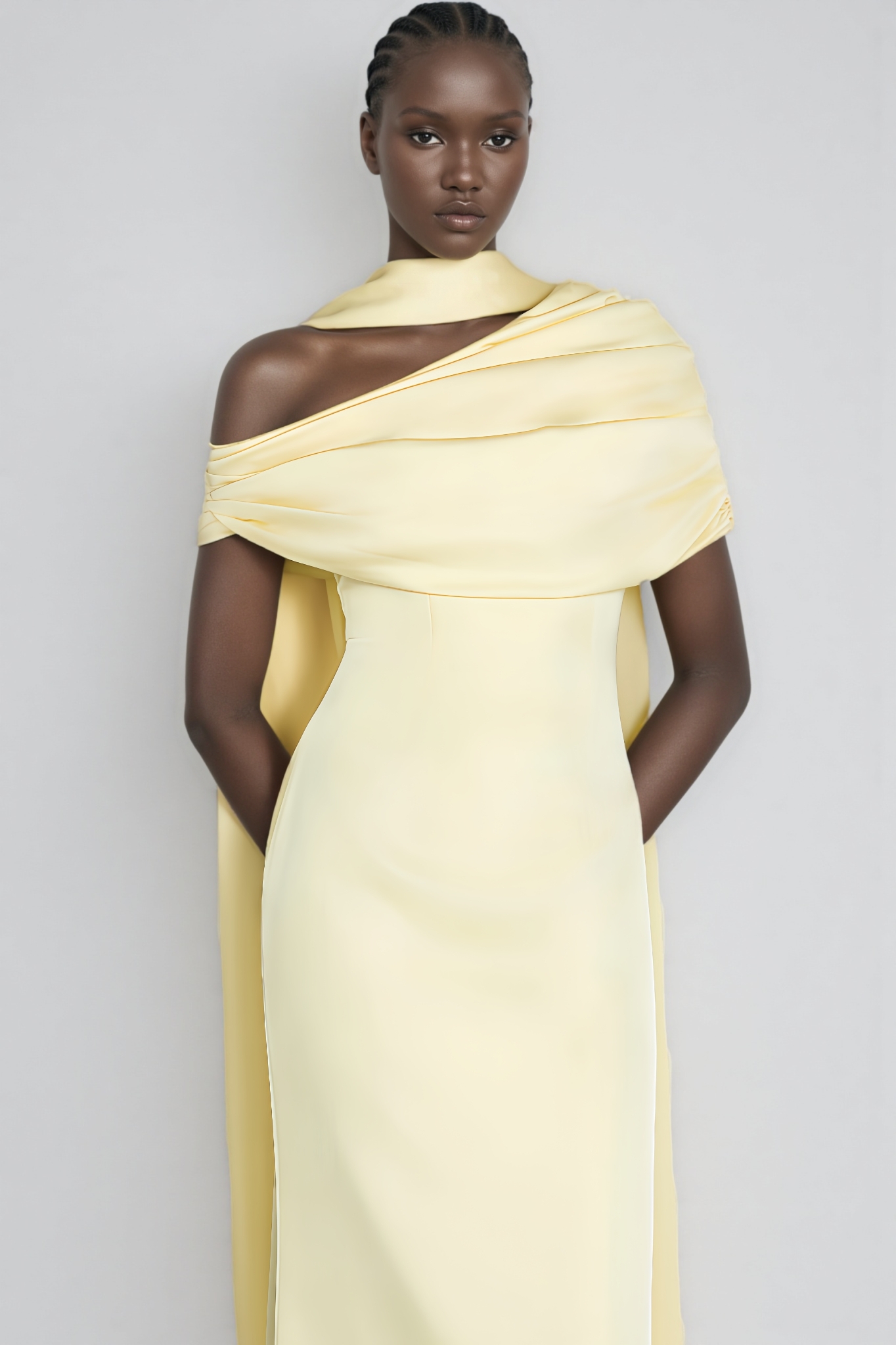 Sam Tailored Pleated Maxi Dress