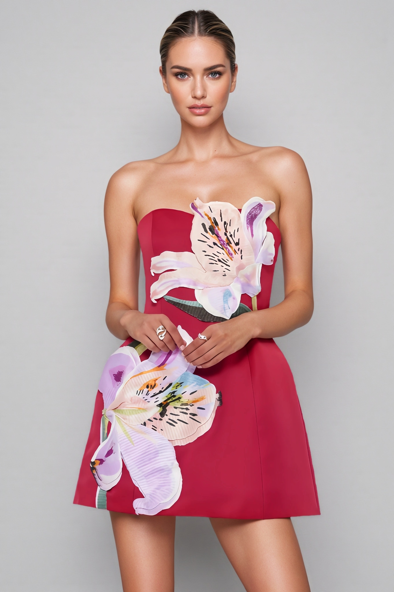 Rebel Floral Bustier Mini Dress