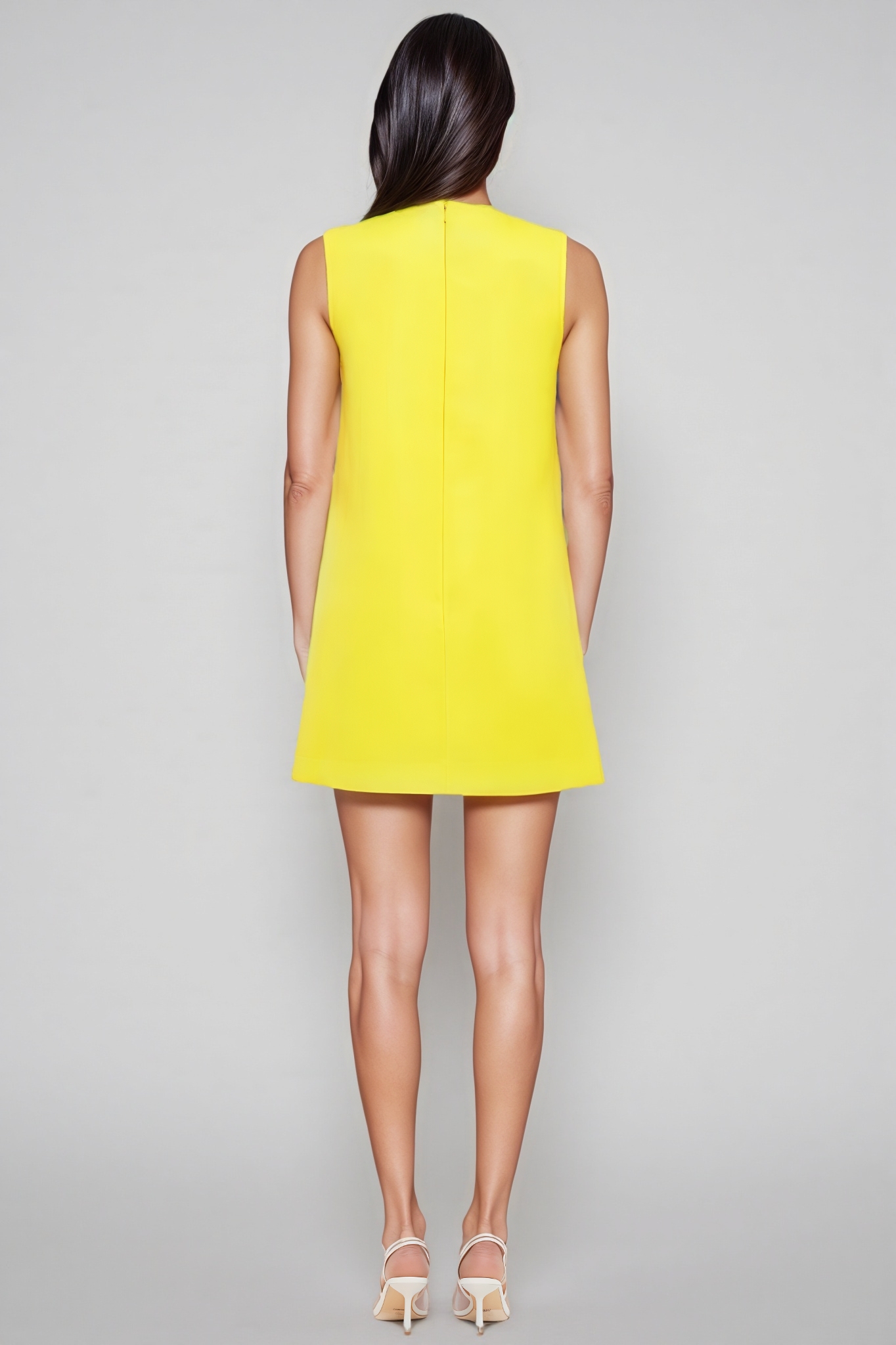 Garrisf Yellow 3D Floral Mini Dress