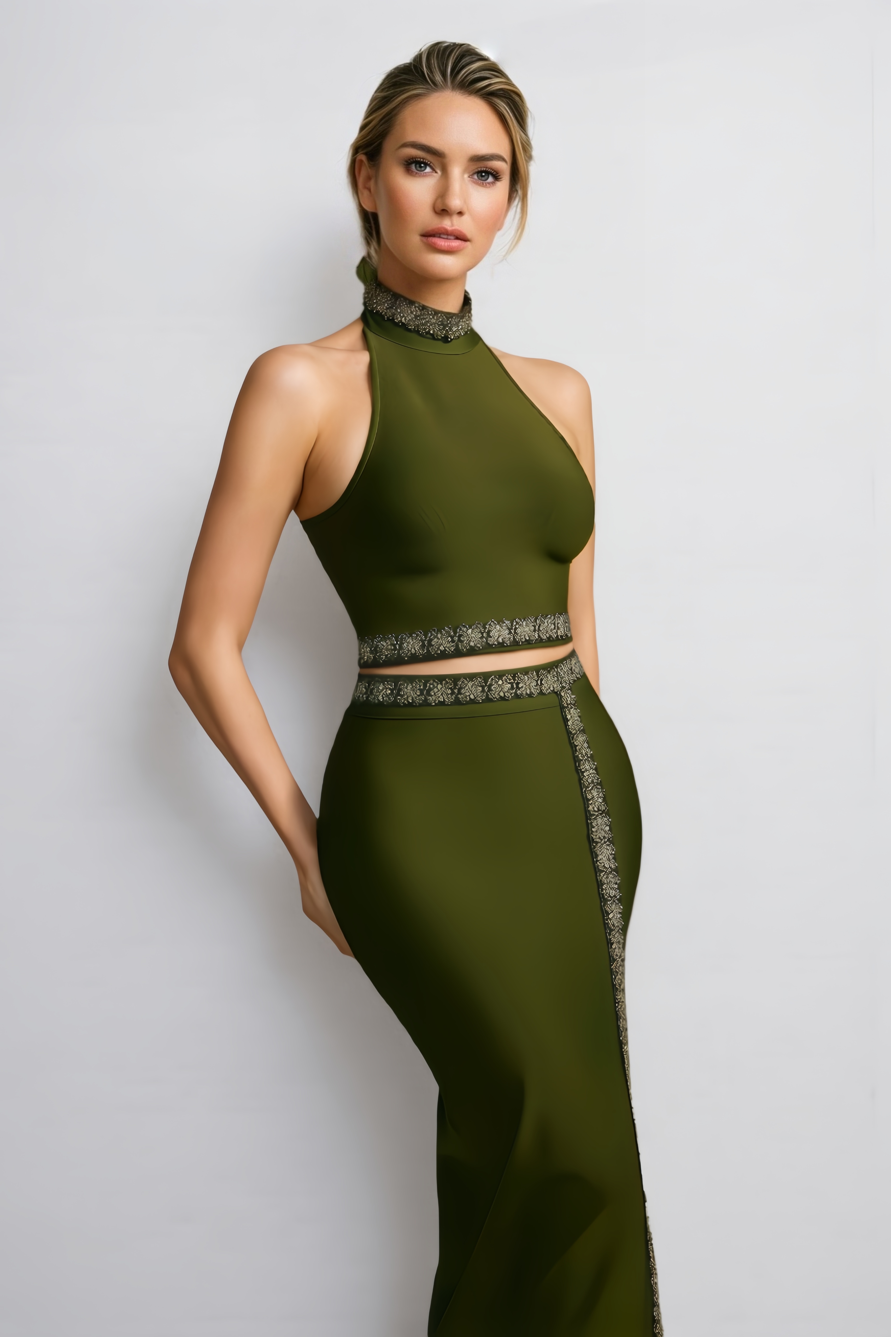 Vori Crystal Bandage Dress Set