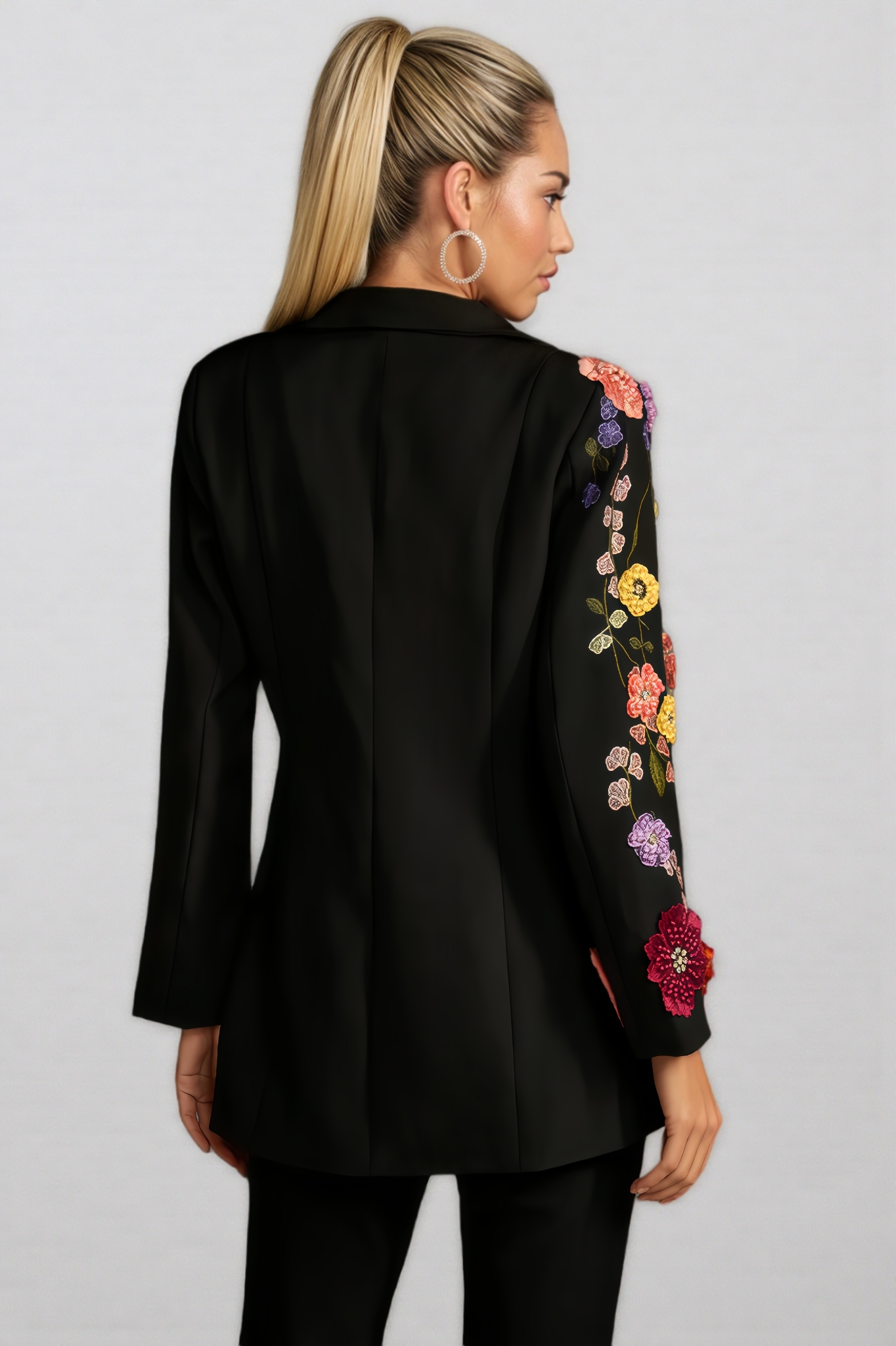 Eliza Flower Embroidered Blazer