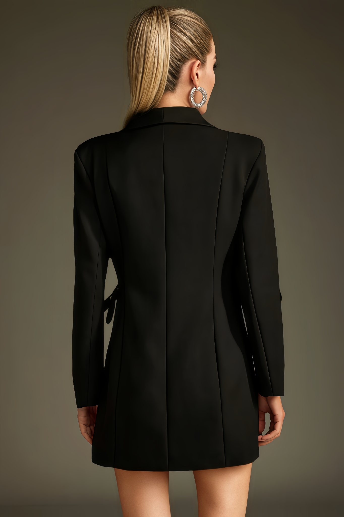 Long Sleeve Belted Blazer