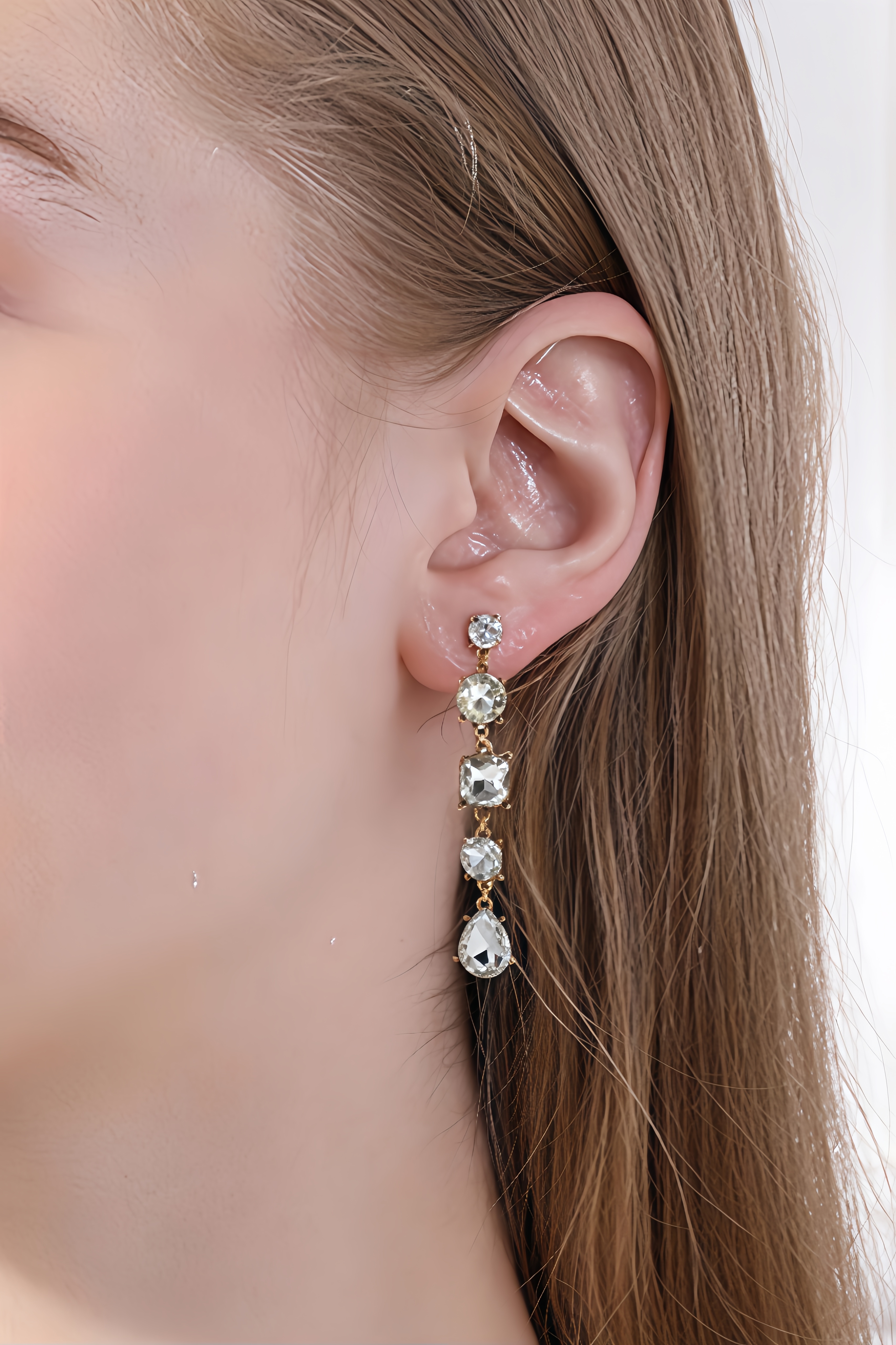 Jessel Geometry Square Diamond Earrings