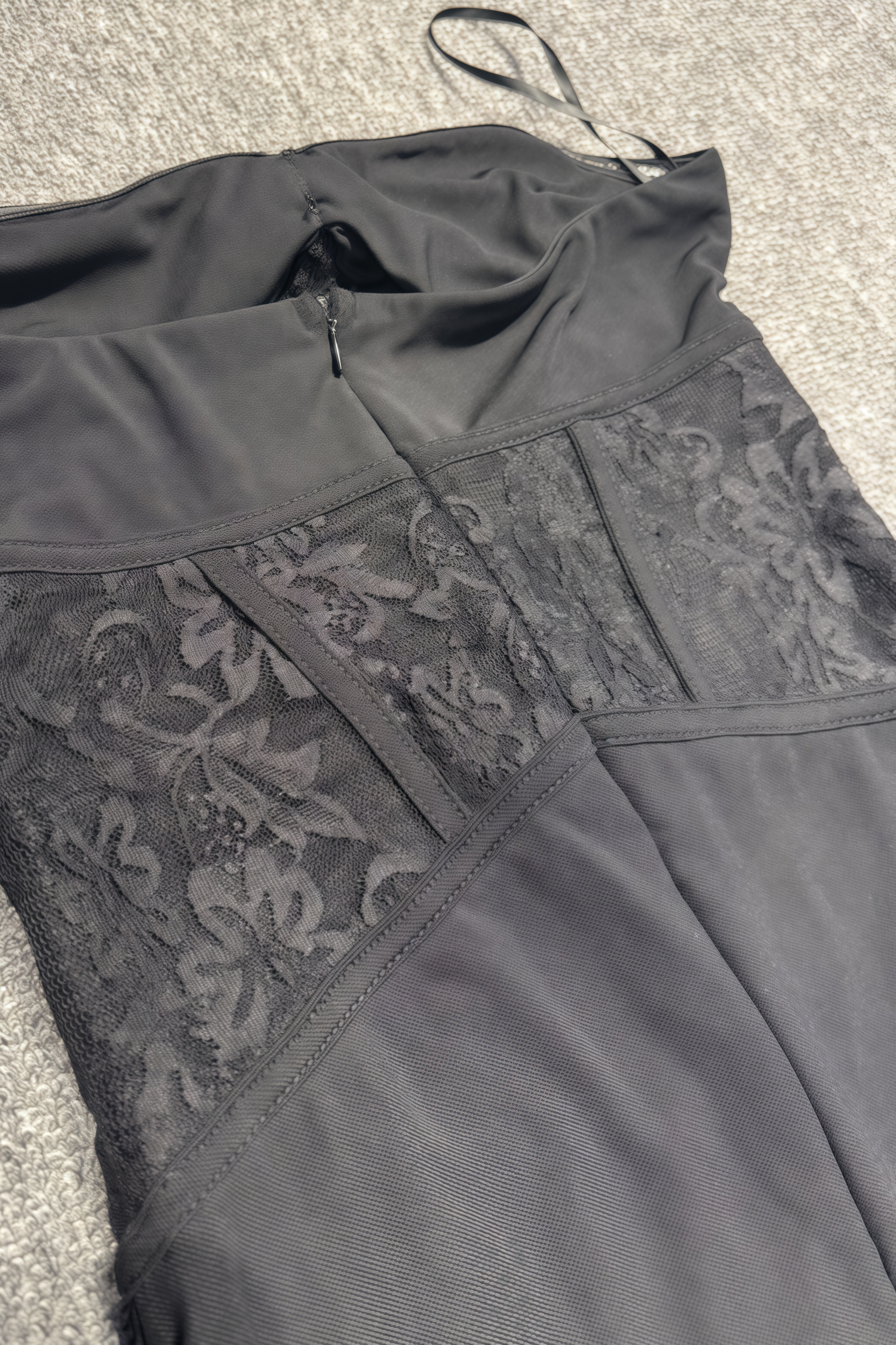 Rykelf Black Embroidered 3D Flower Maxi Dress