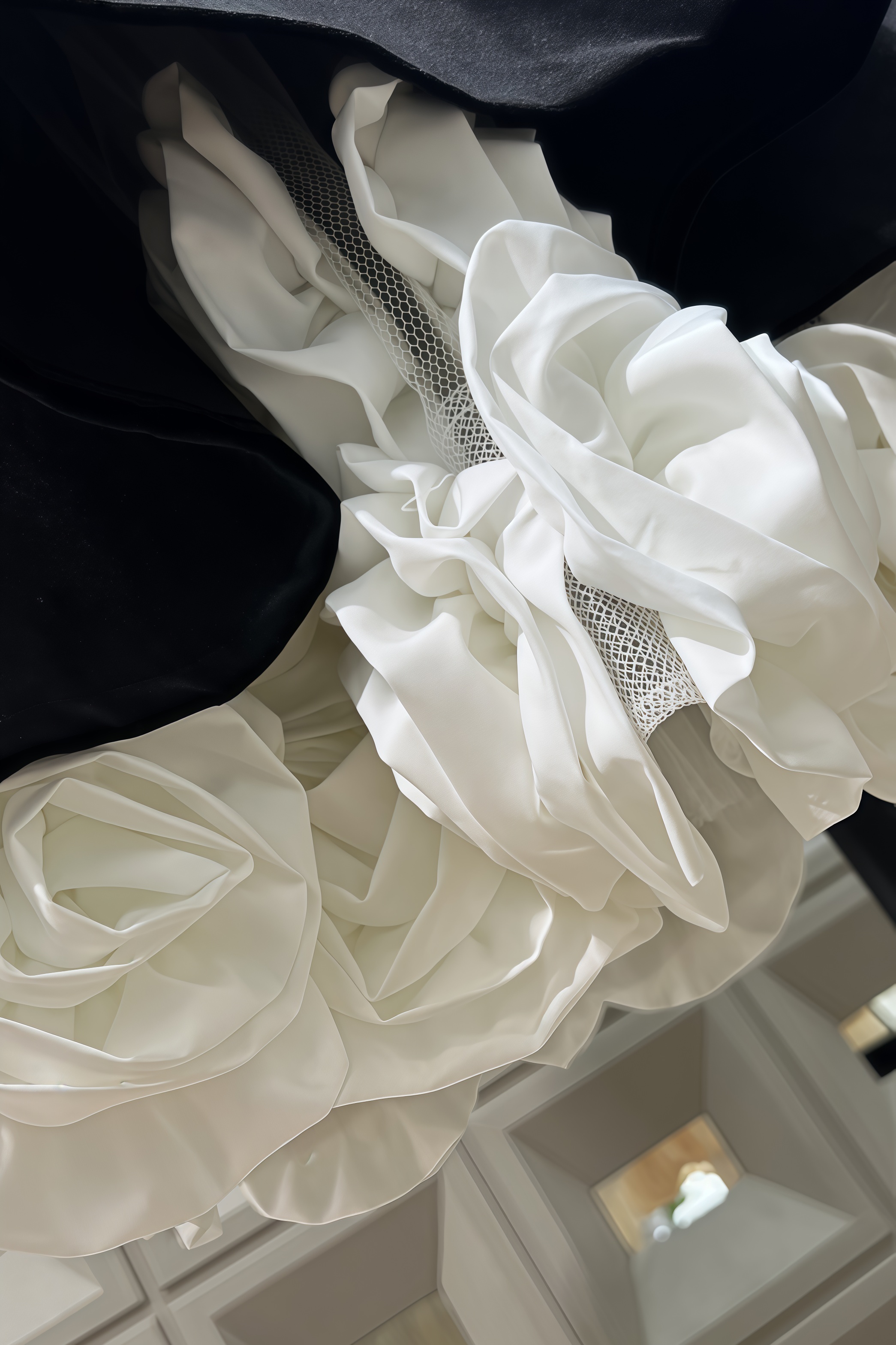 Anira Sleeveless 3D Floral Mini Dress