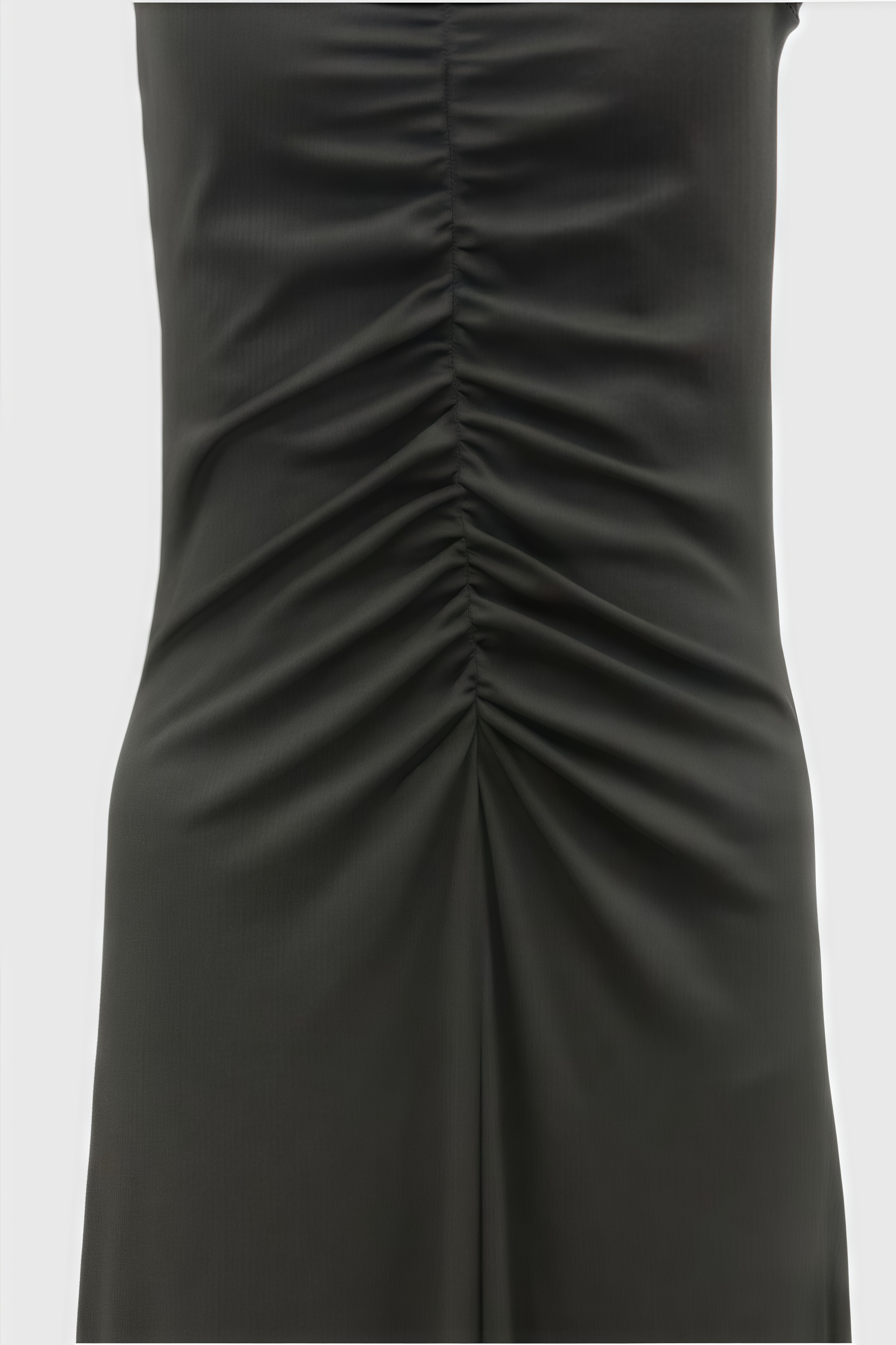 Corake Black Mesh Pleated Maxi Dress