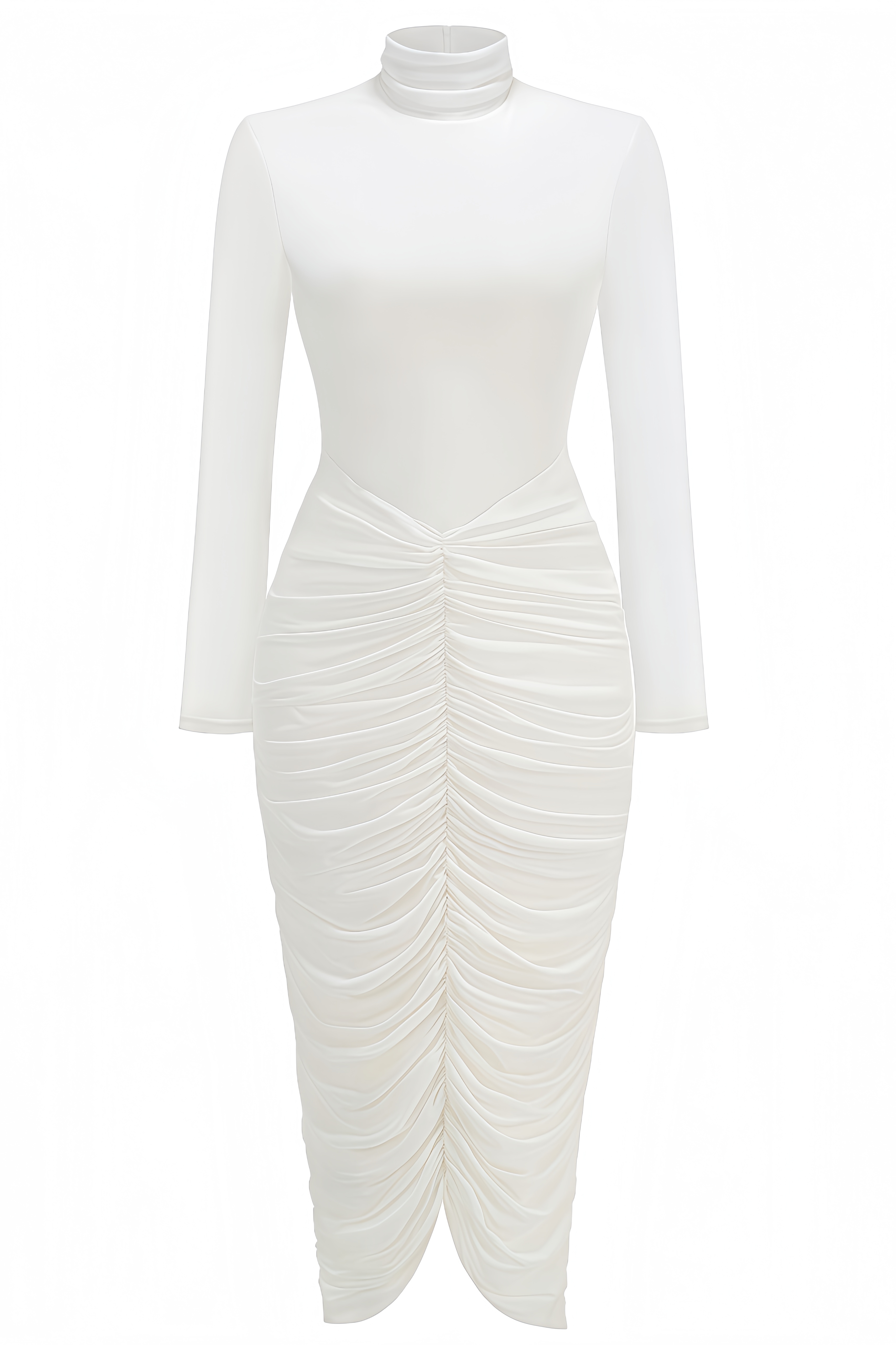 Larea Sheer Pleated Midi Dress