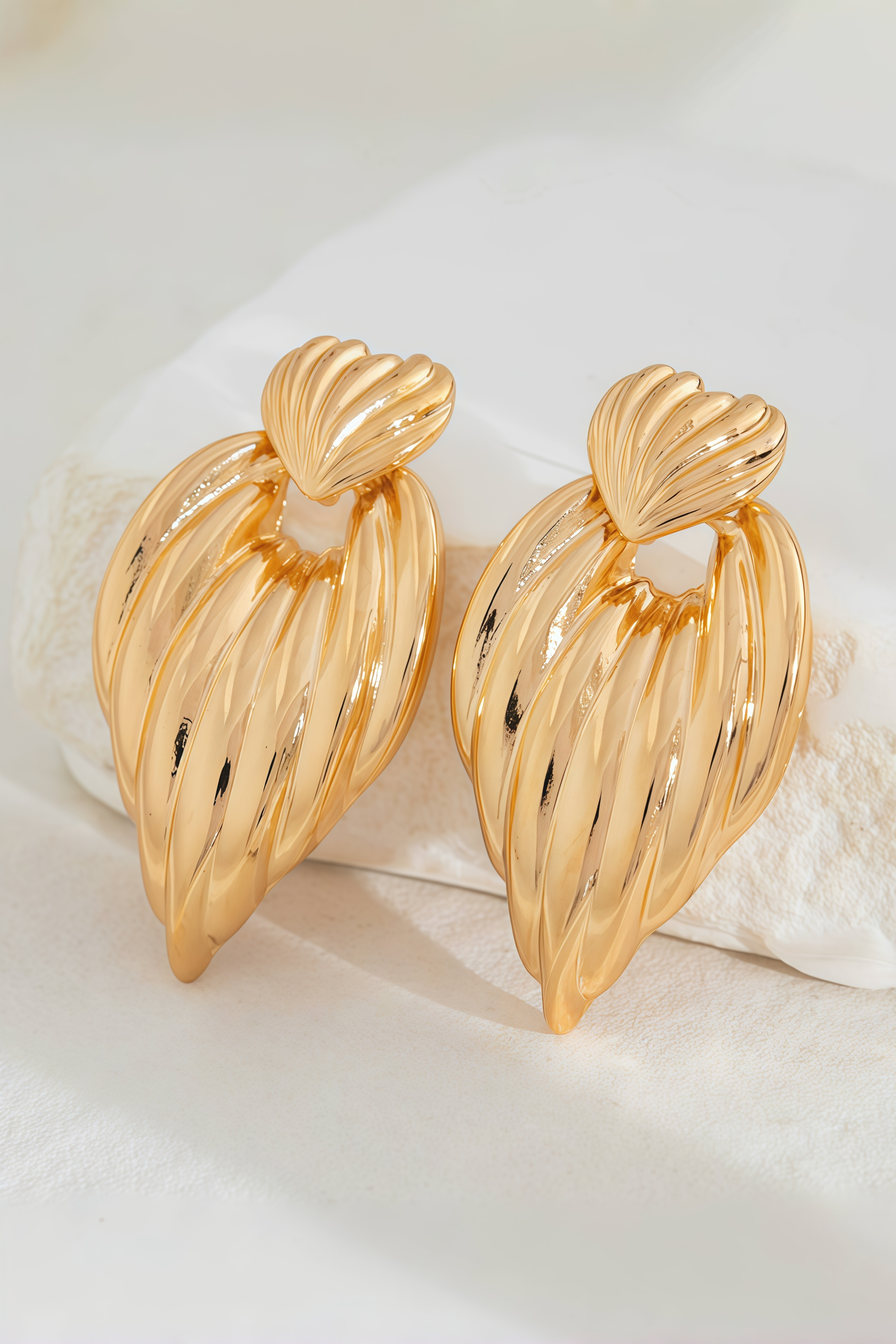 Wilbur Gold Heart Stud Earrings