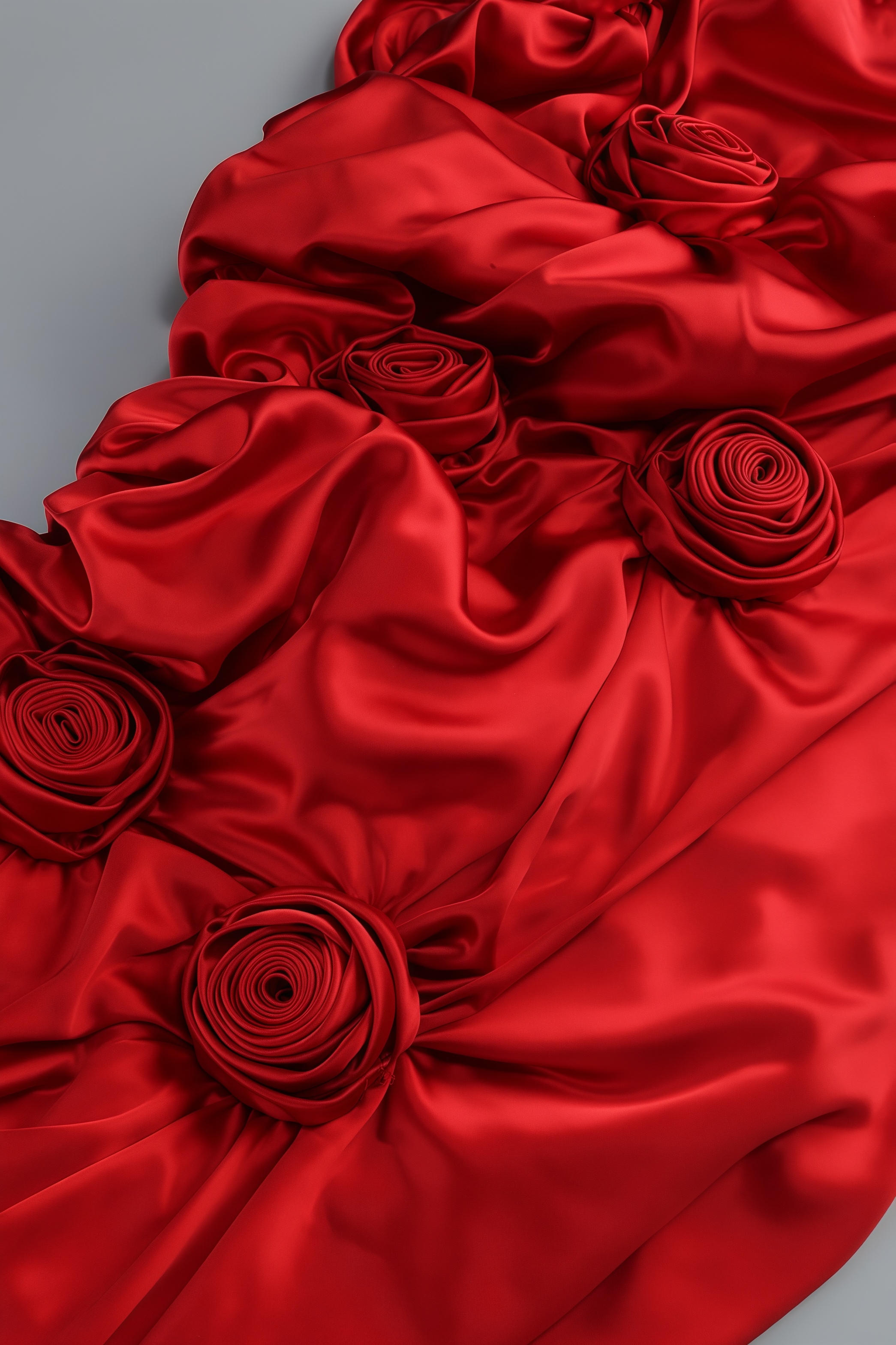 Clarense Sheath 3D Floral Hand Sleeve Maxi Dress