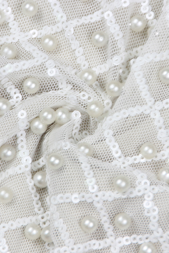 Lyra Pearl Embellished Off-shoulder Maxi Dress