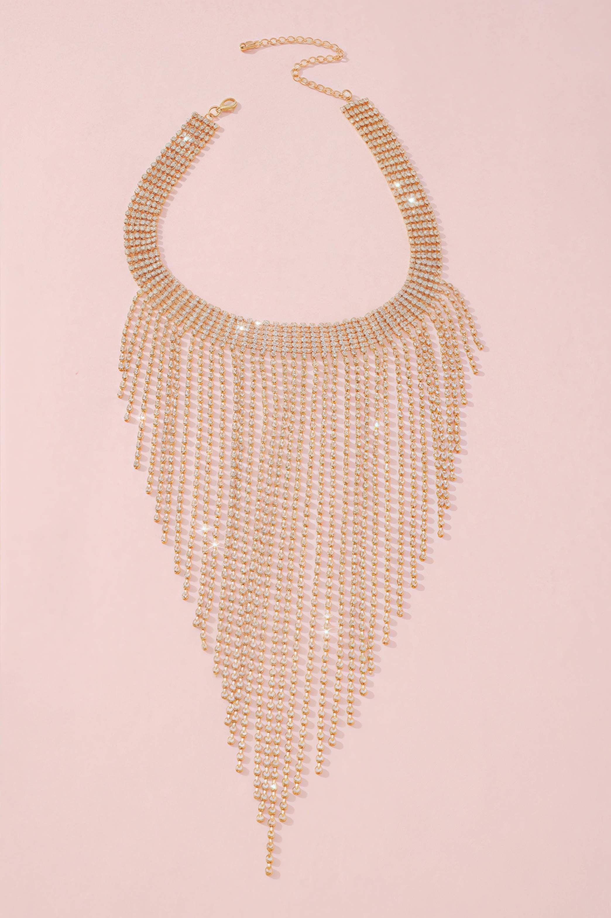 Oriana Tassel Rhinestone Necklace