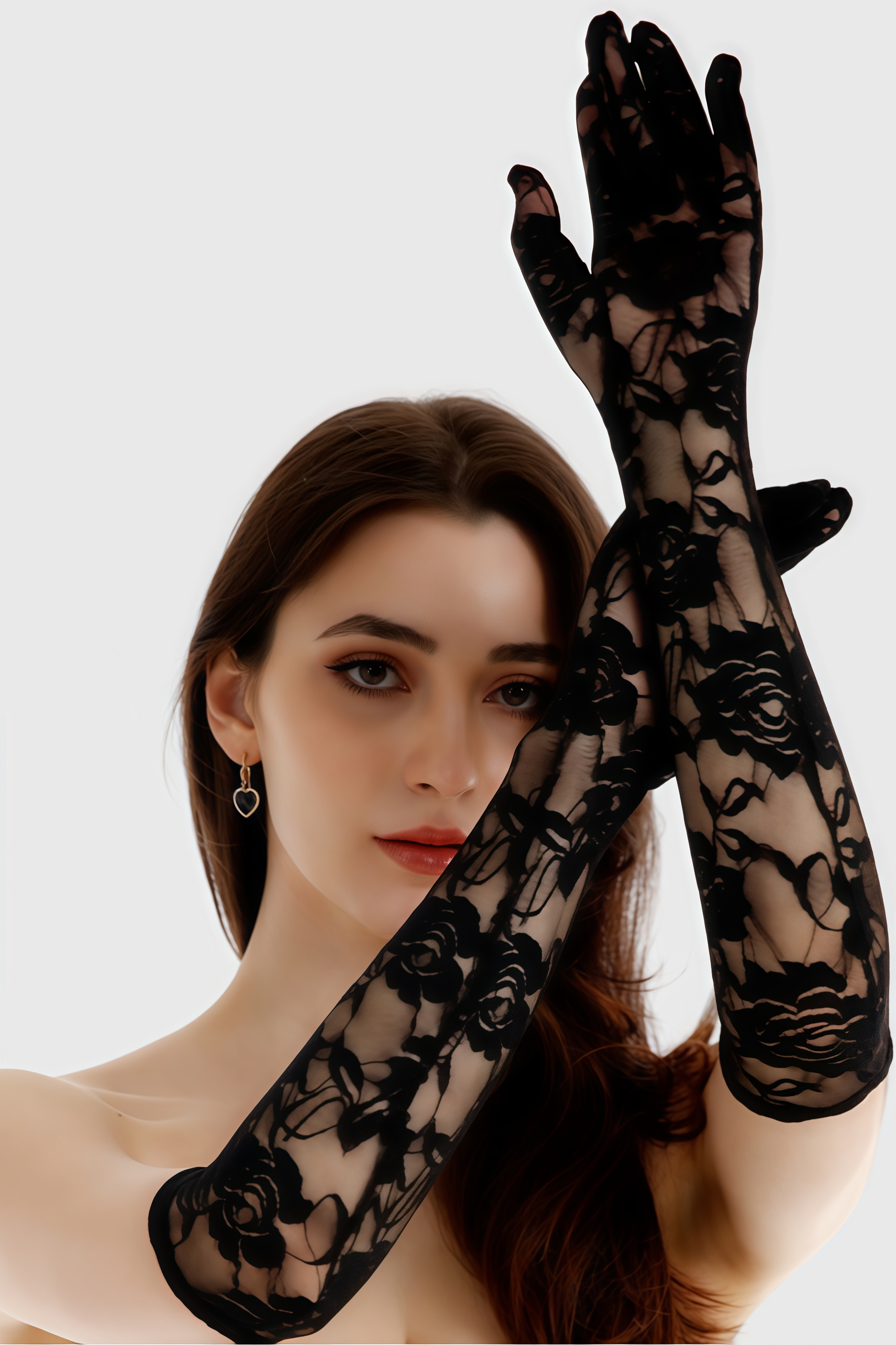 Rivert Black Lace Gloves
