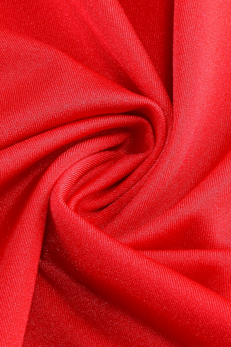 Kelid Red Backless Twisted Slit Maxi Dress