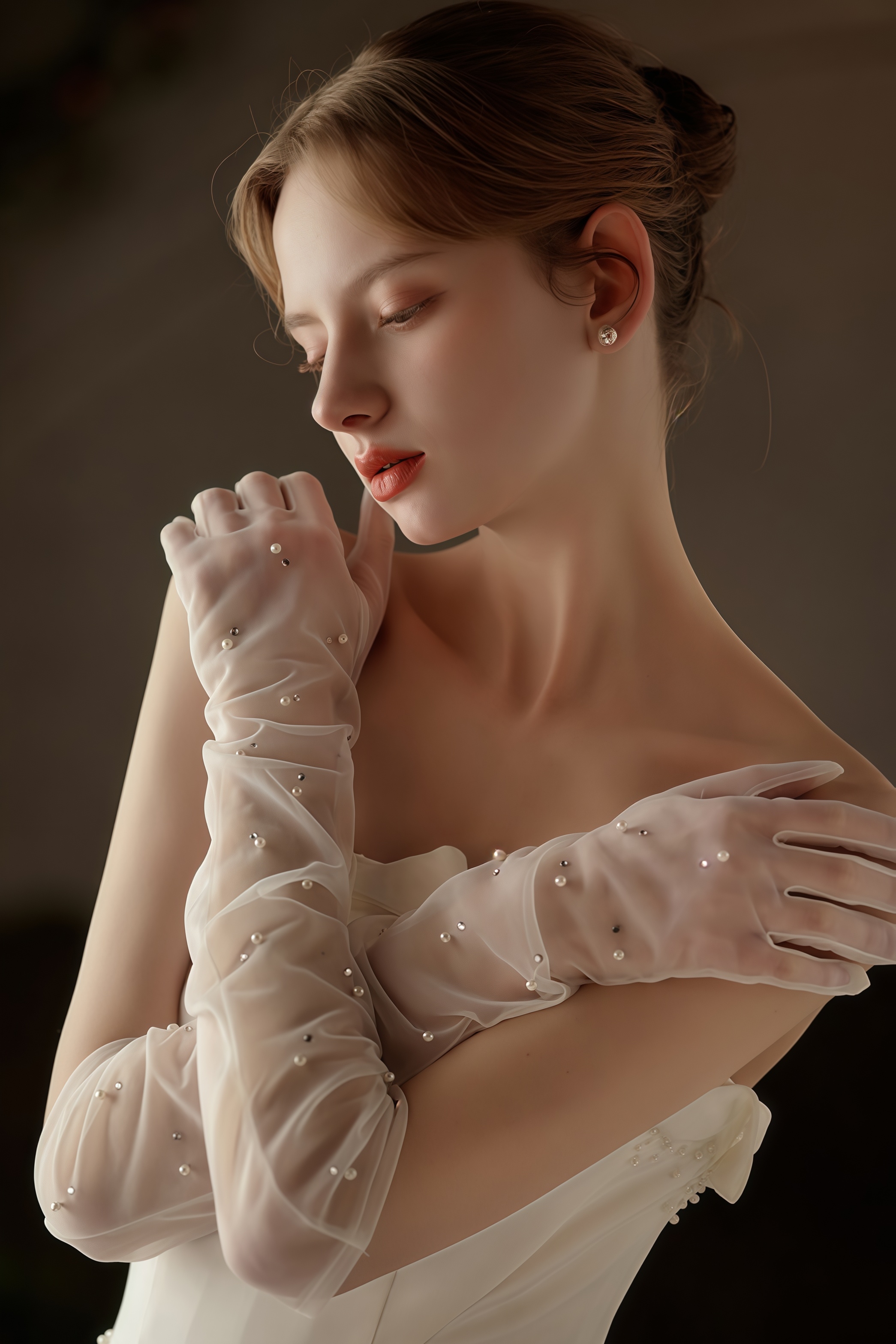 Uvien Mesh Pearl Gloves