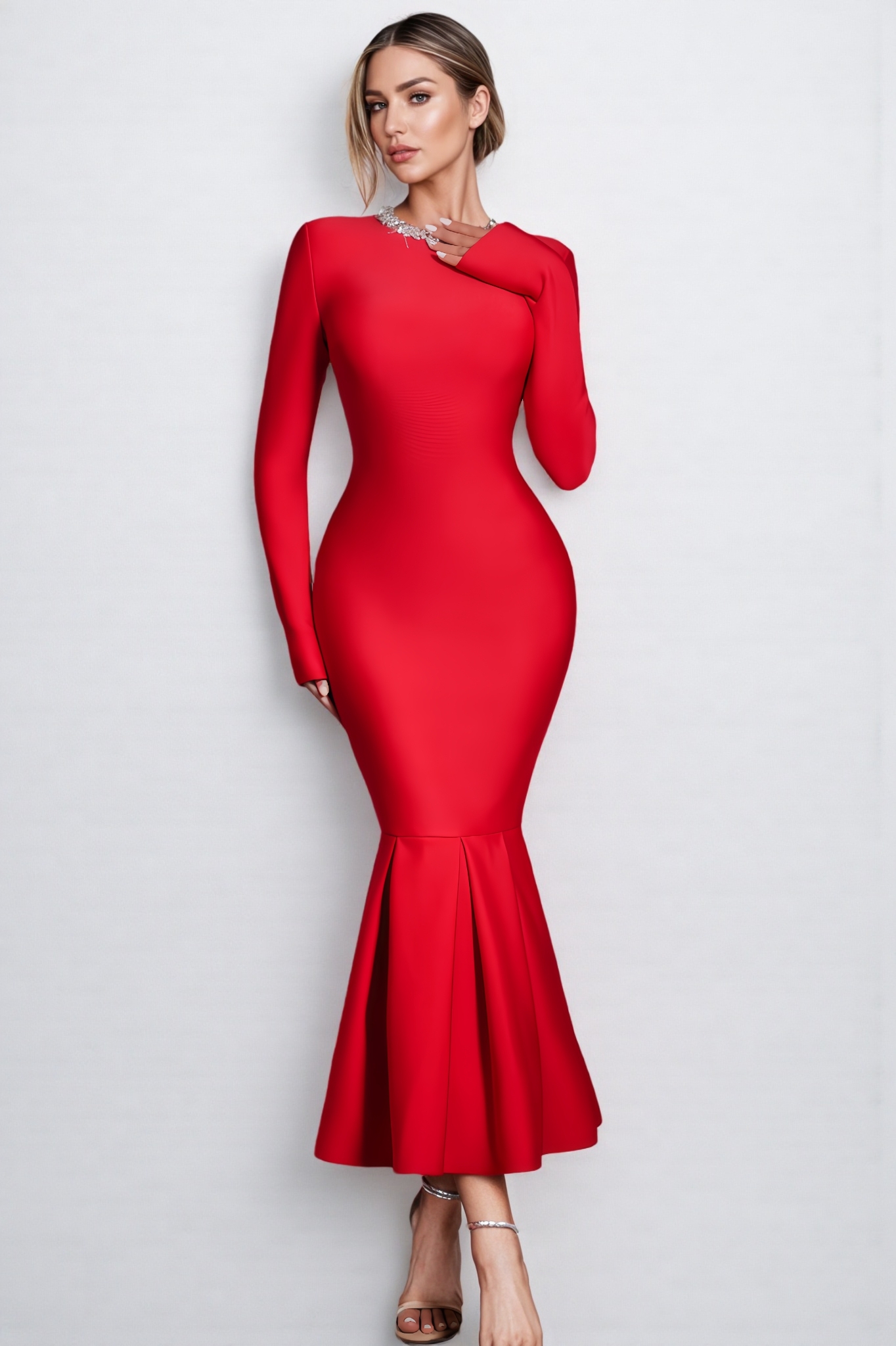 Harper Fitted Bandage Maxi Dress