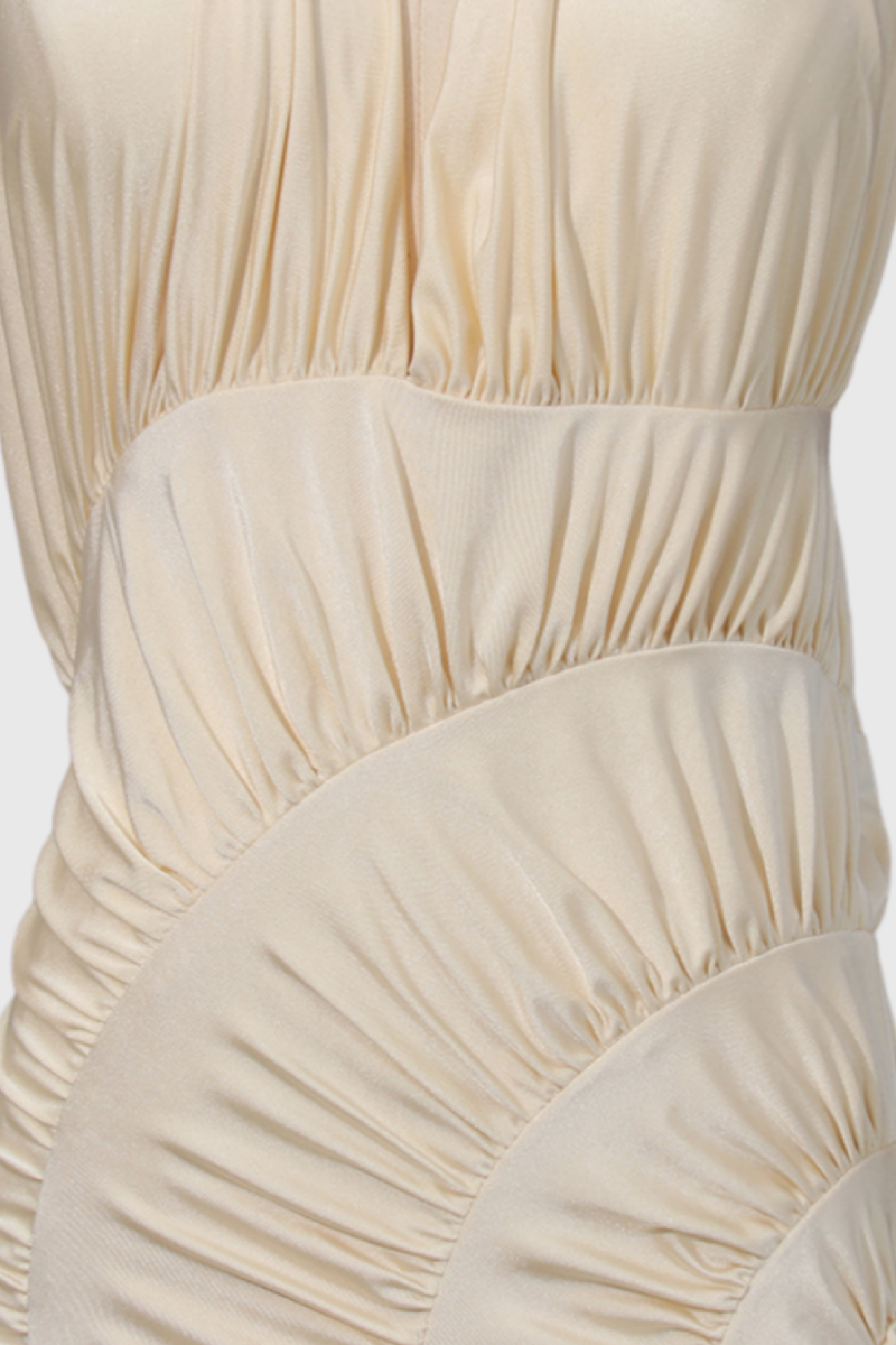 Johe Halterneck Shirred Maxi Dress