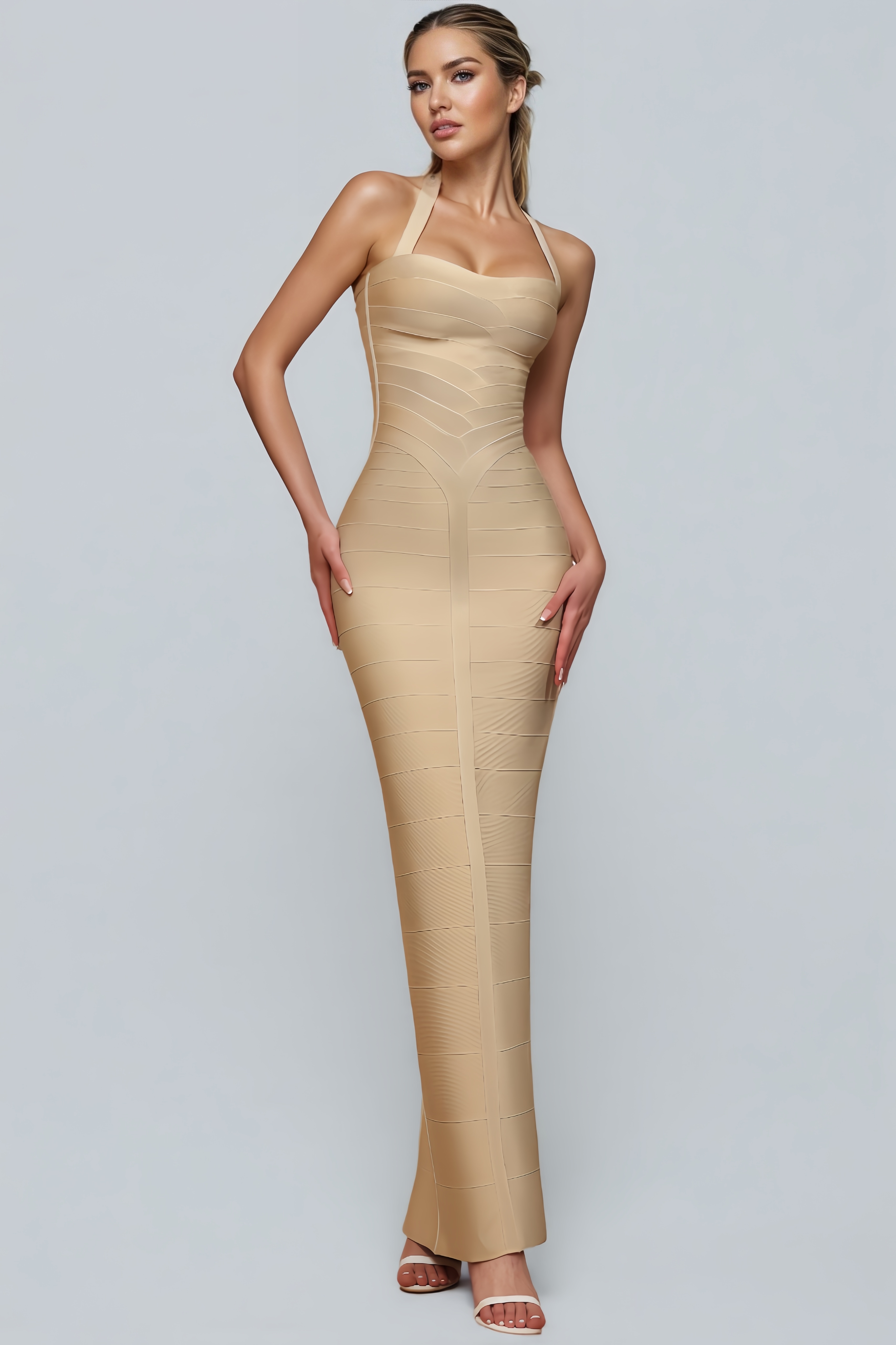Oria Sleeveless Bandage Maxi Dress