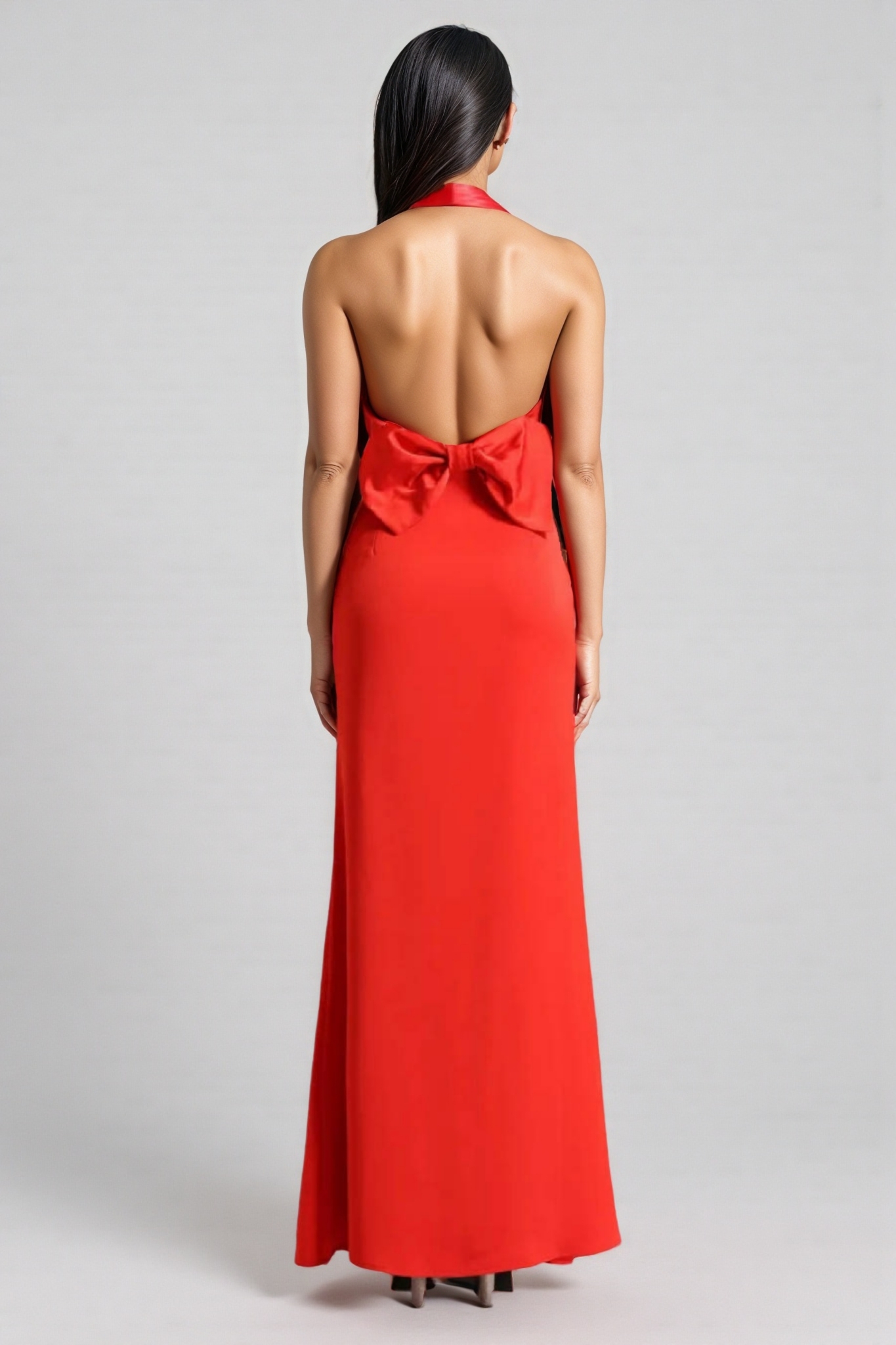 Wilmot Bow Tie Backless Maxi Dress