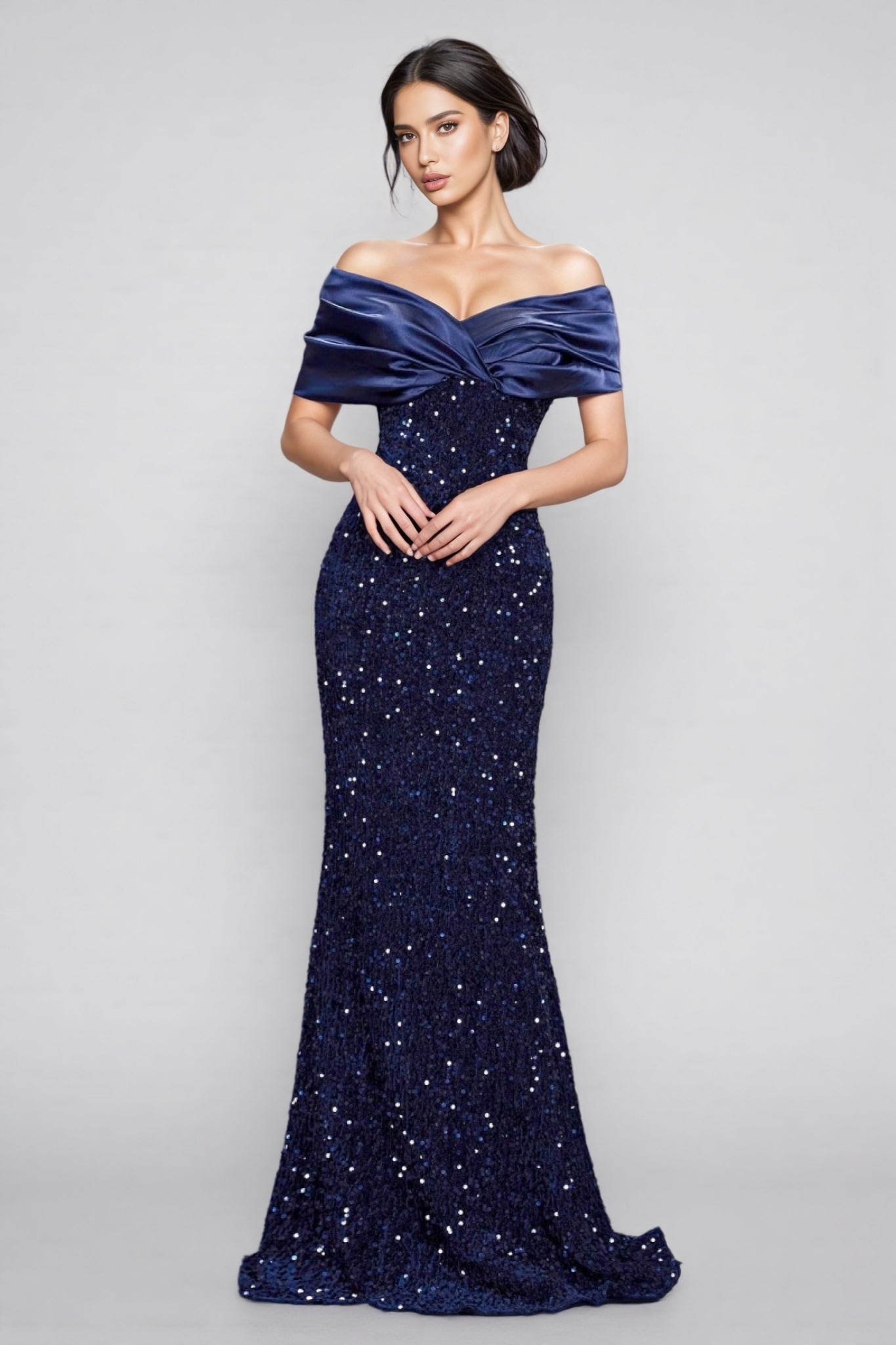 Meli Sequin Fishtail Maxi Dress