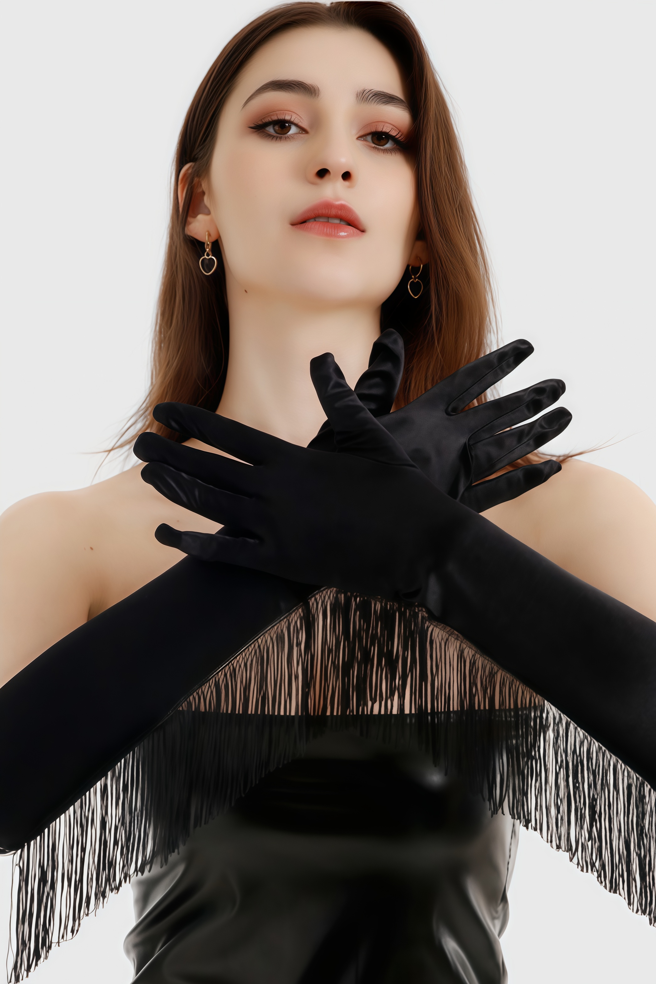 Kalirt Black Tassel Full-finger Gloves
