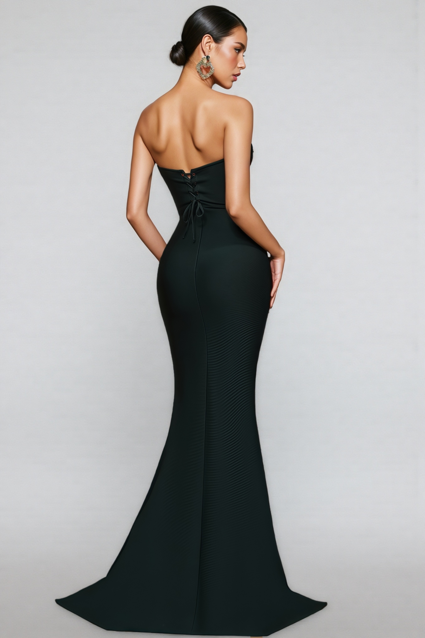 Odeek Green Sparkling Fishtail Maxi Dress