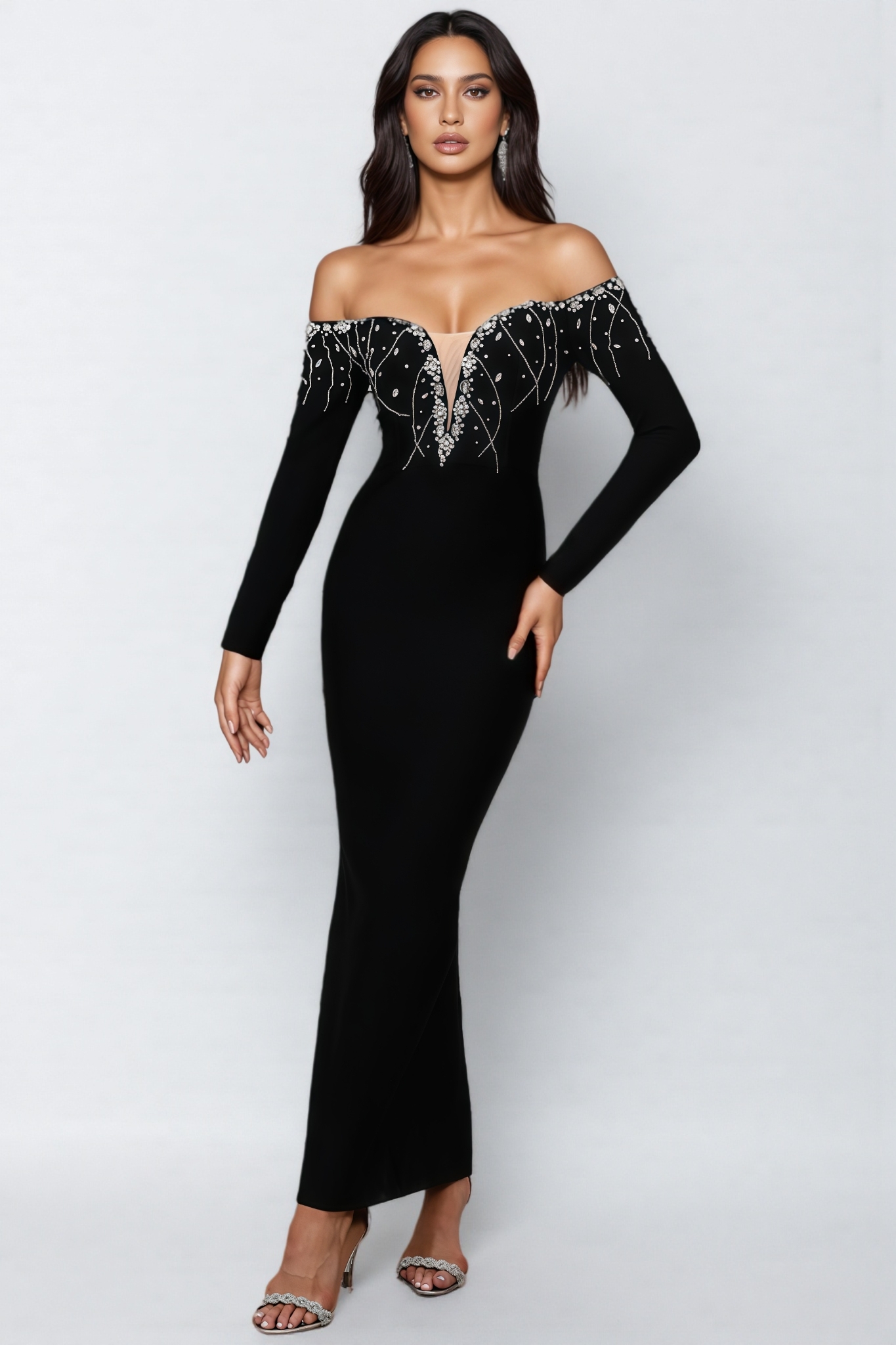 Darle One-Shoulder Bandage Maxi Dress