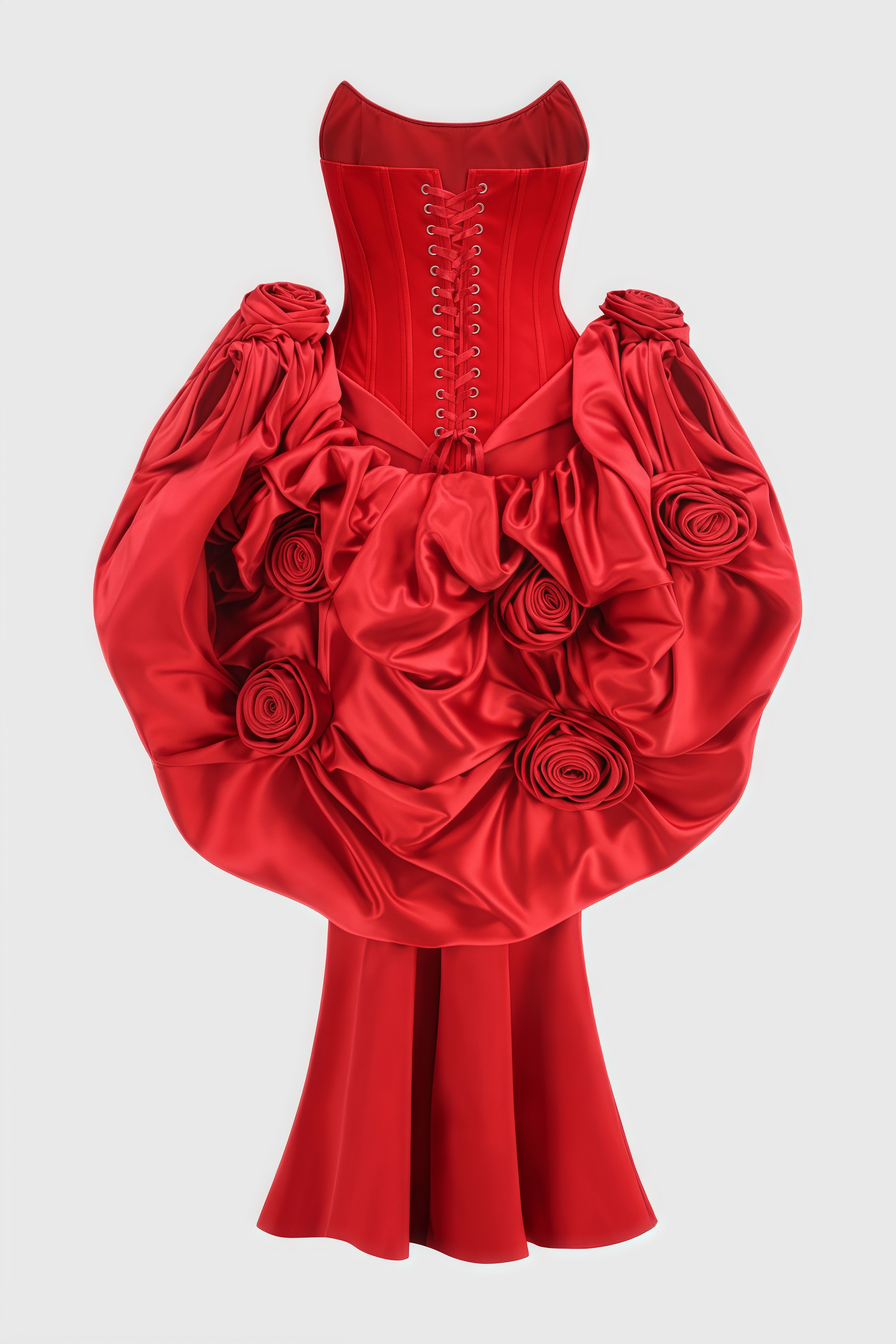 Clarense Sheath 3D Floral Hand Sleeve Maxi Dress