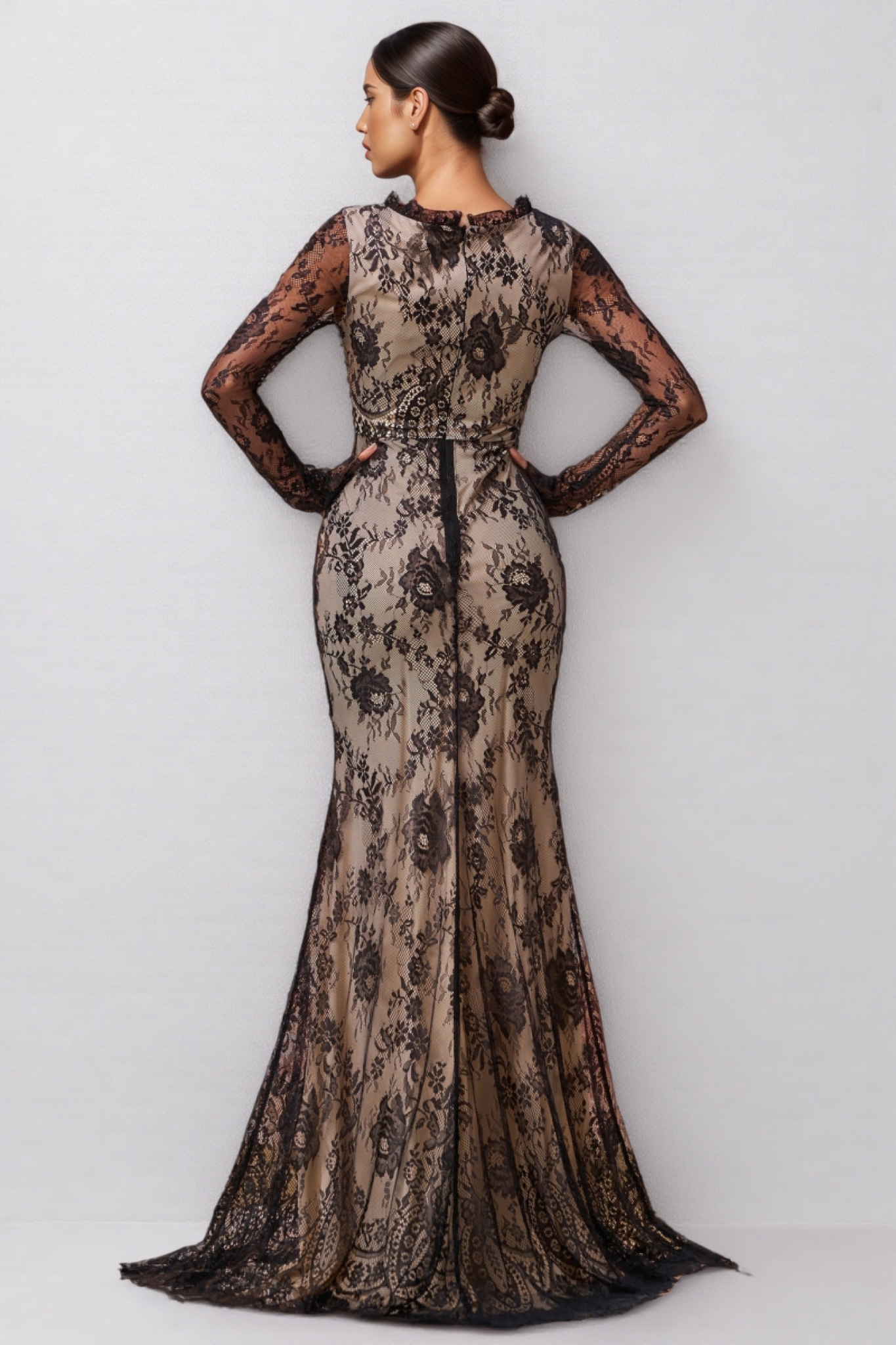 Remington Mesh Fishtail Maxi Dress