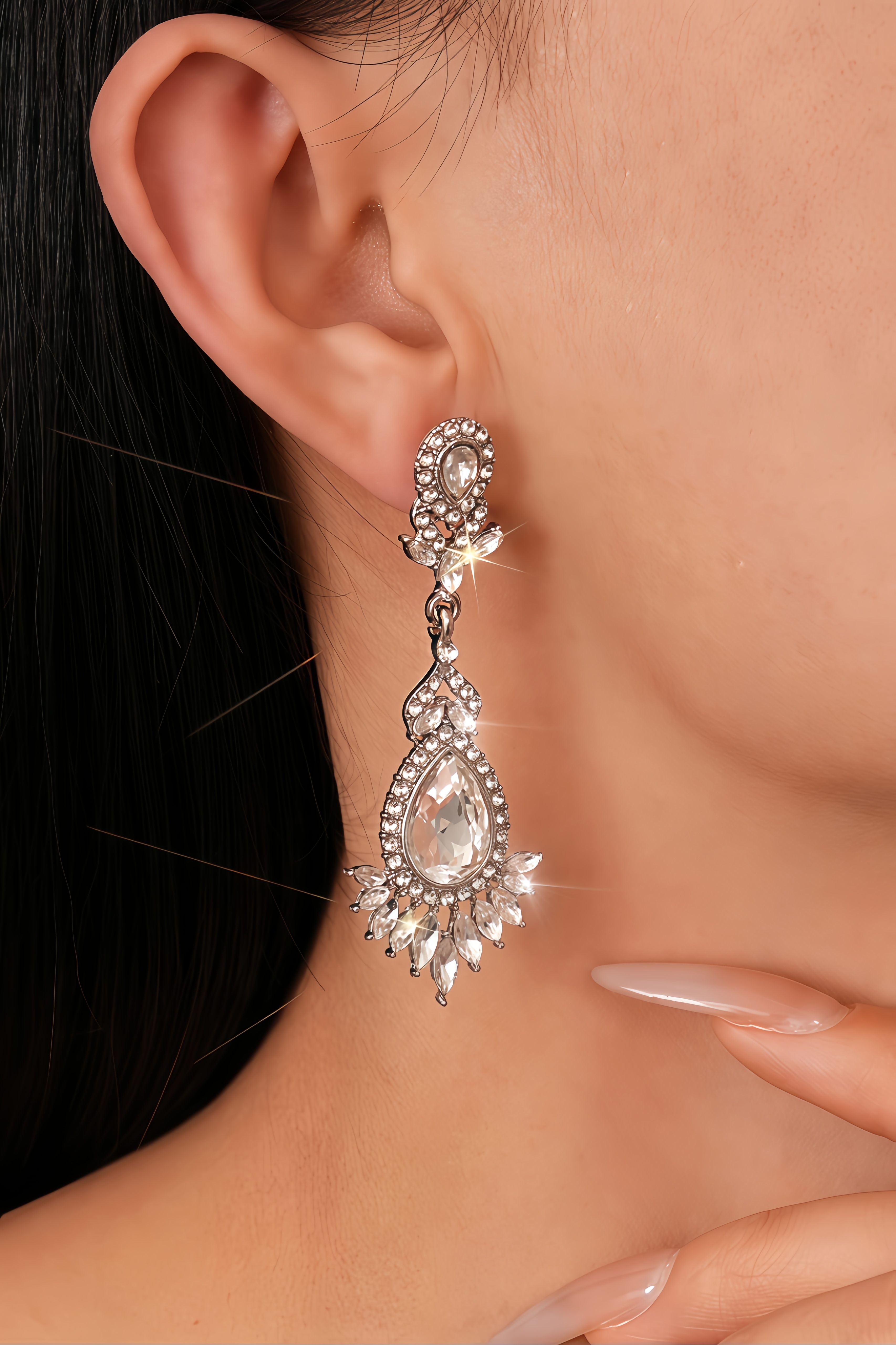 Zuritk Diamond Geometry Earrings
