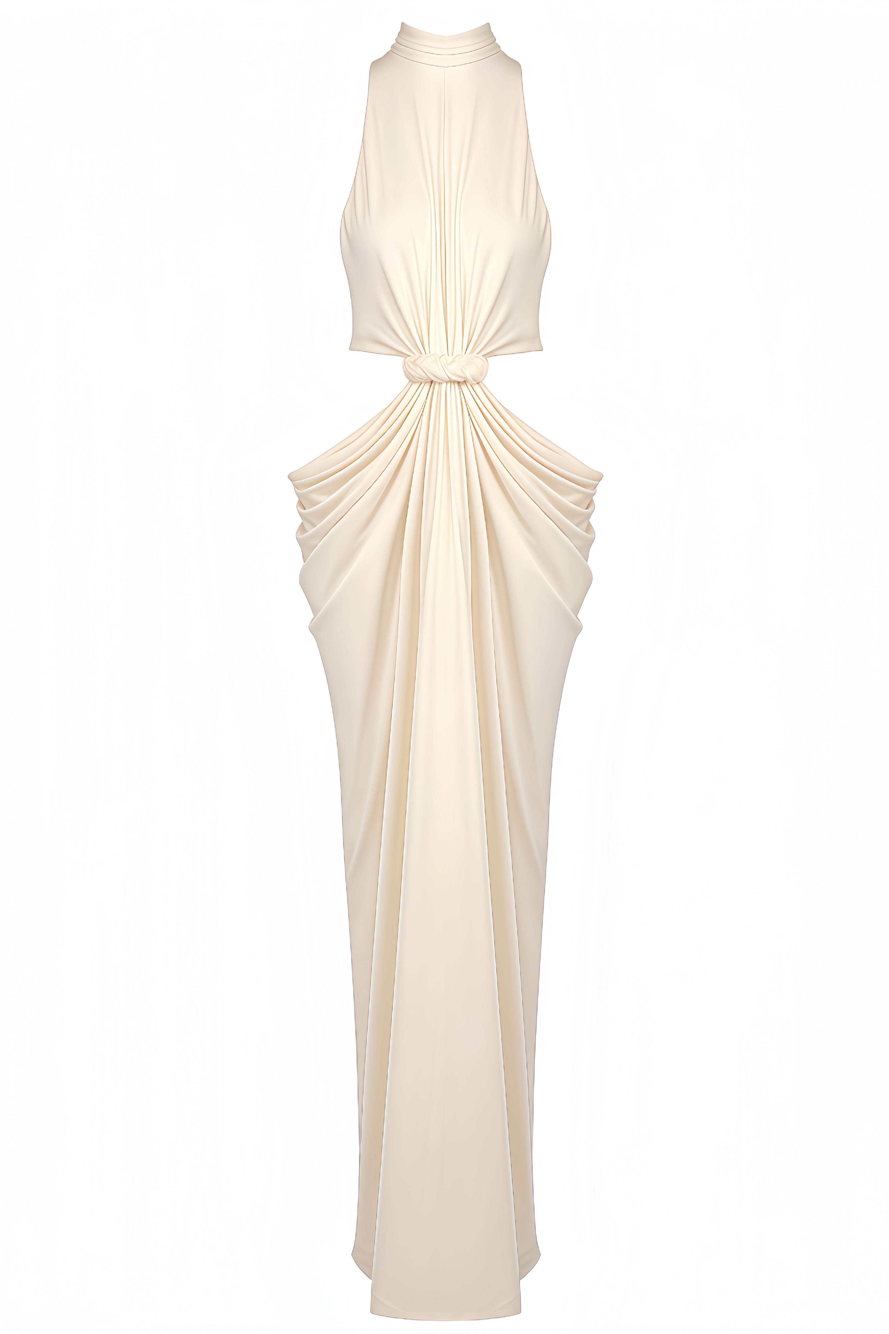 Icey Sleeveless Crop-Top Maxi Dress