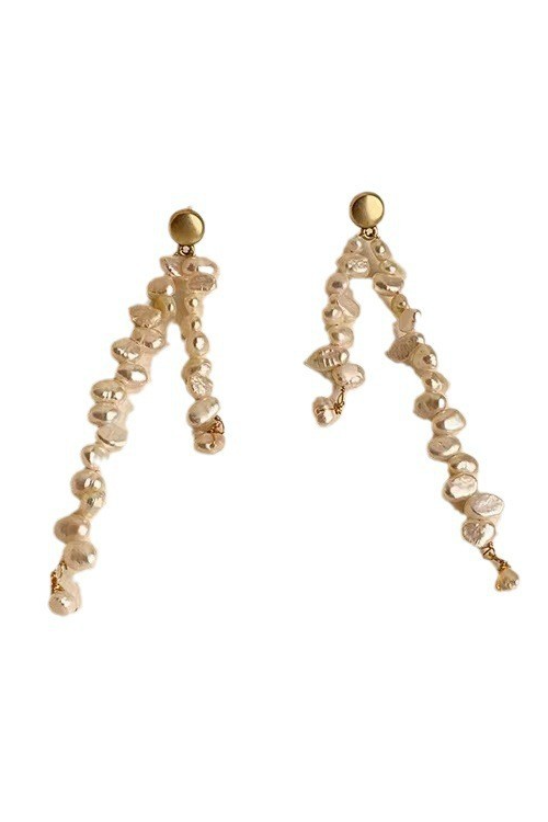 Elaina Pearl Tassel Earrings