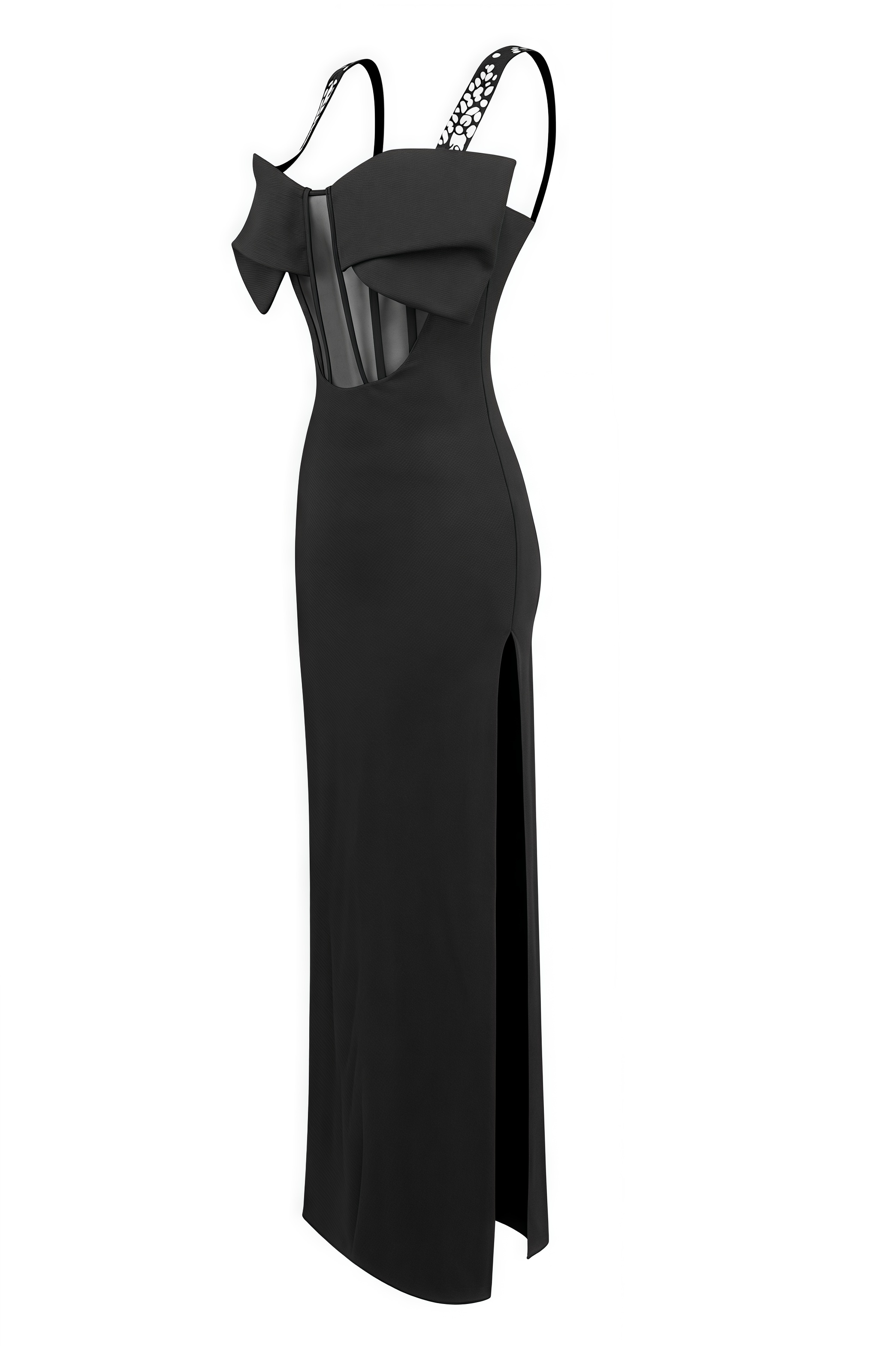 Valo Lace Studded Maxi Dress