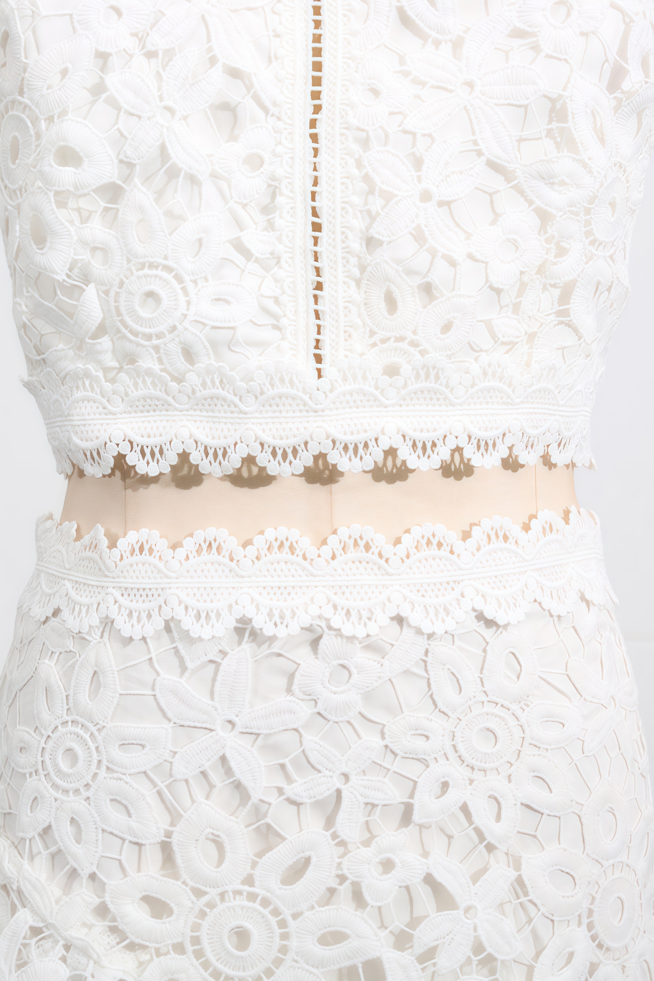 Wiskf Lace Sleeveless Top Midi Dress Set