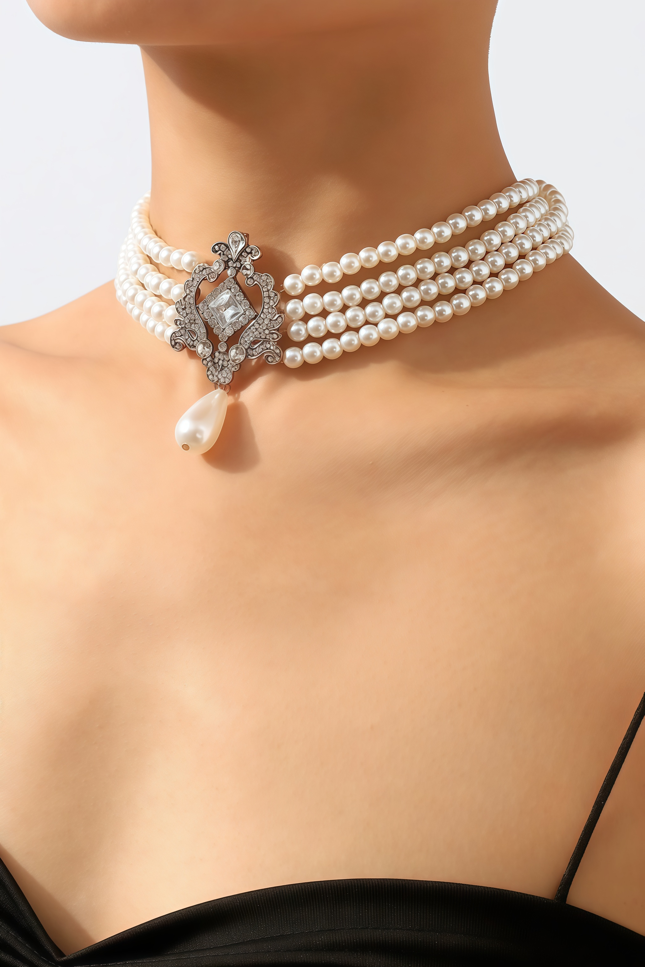 Huxley Multi Layered Pearl Necklace
