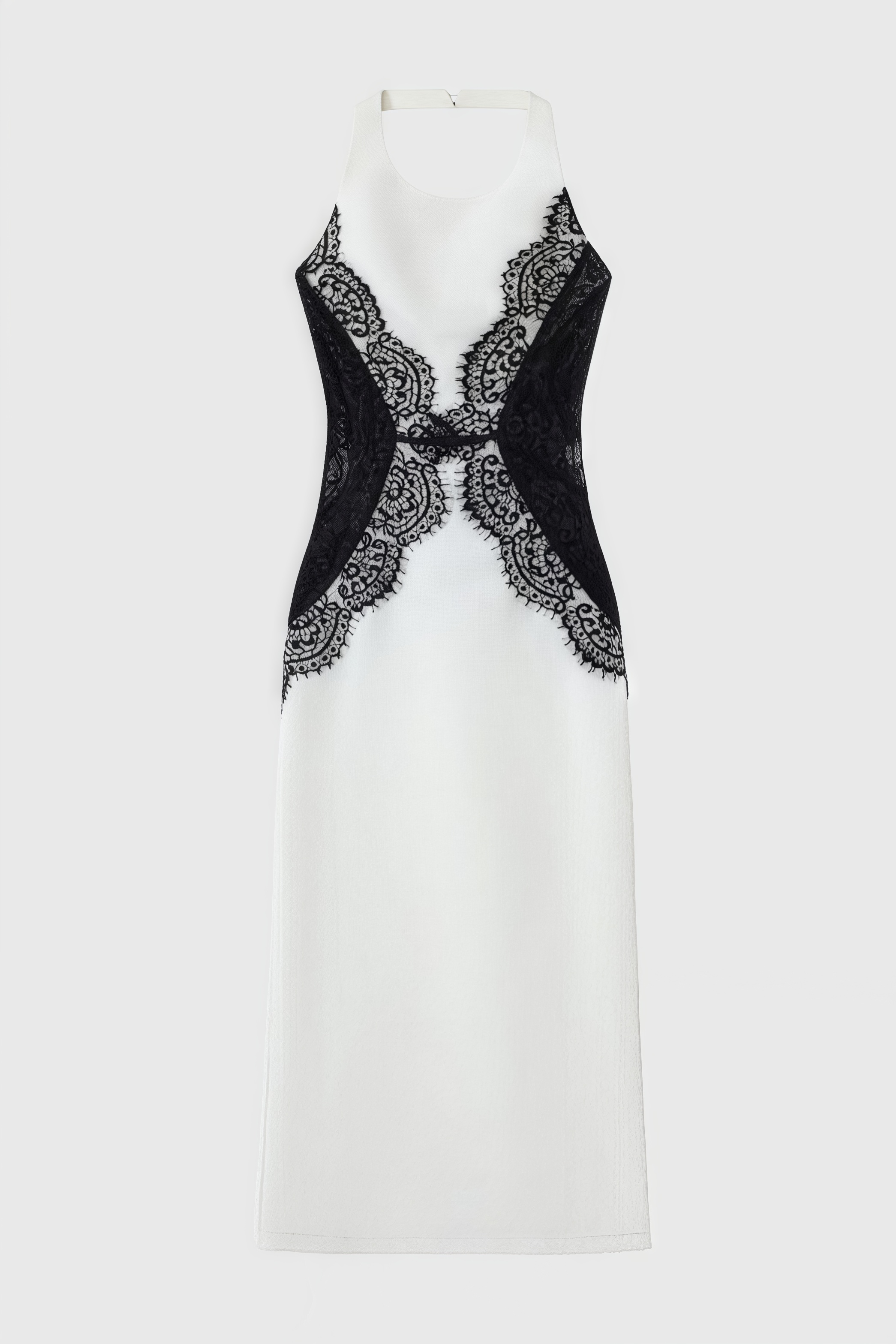 Kellan Crepe And Lace Open Back Maxi Dress