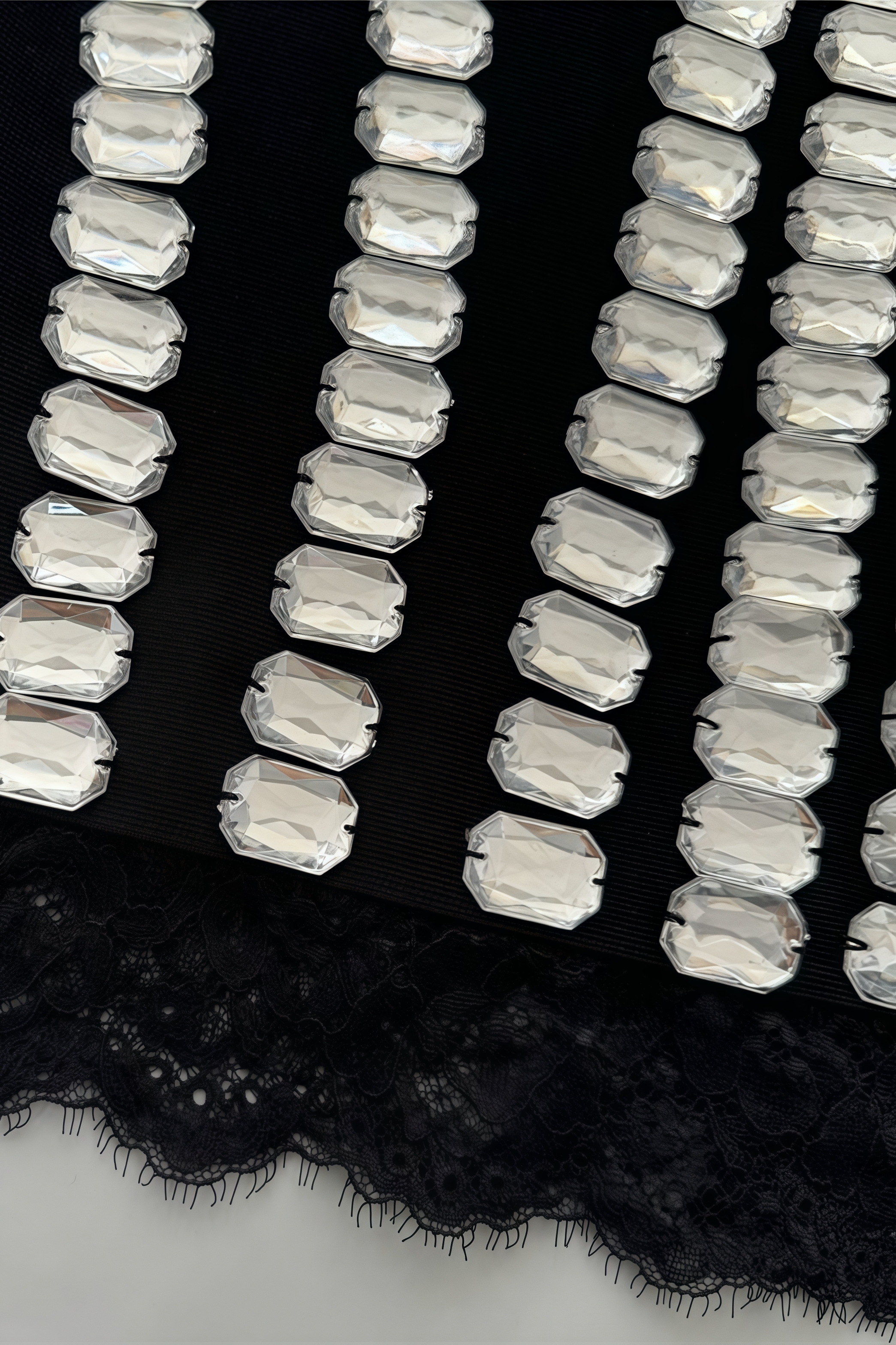 Wensd Strapless Lace Embellished Mini Dress