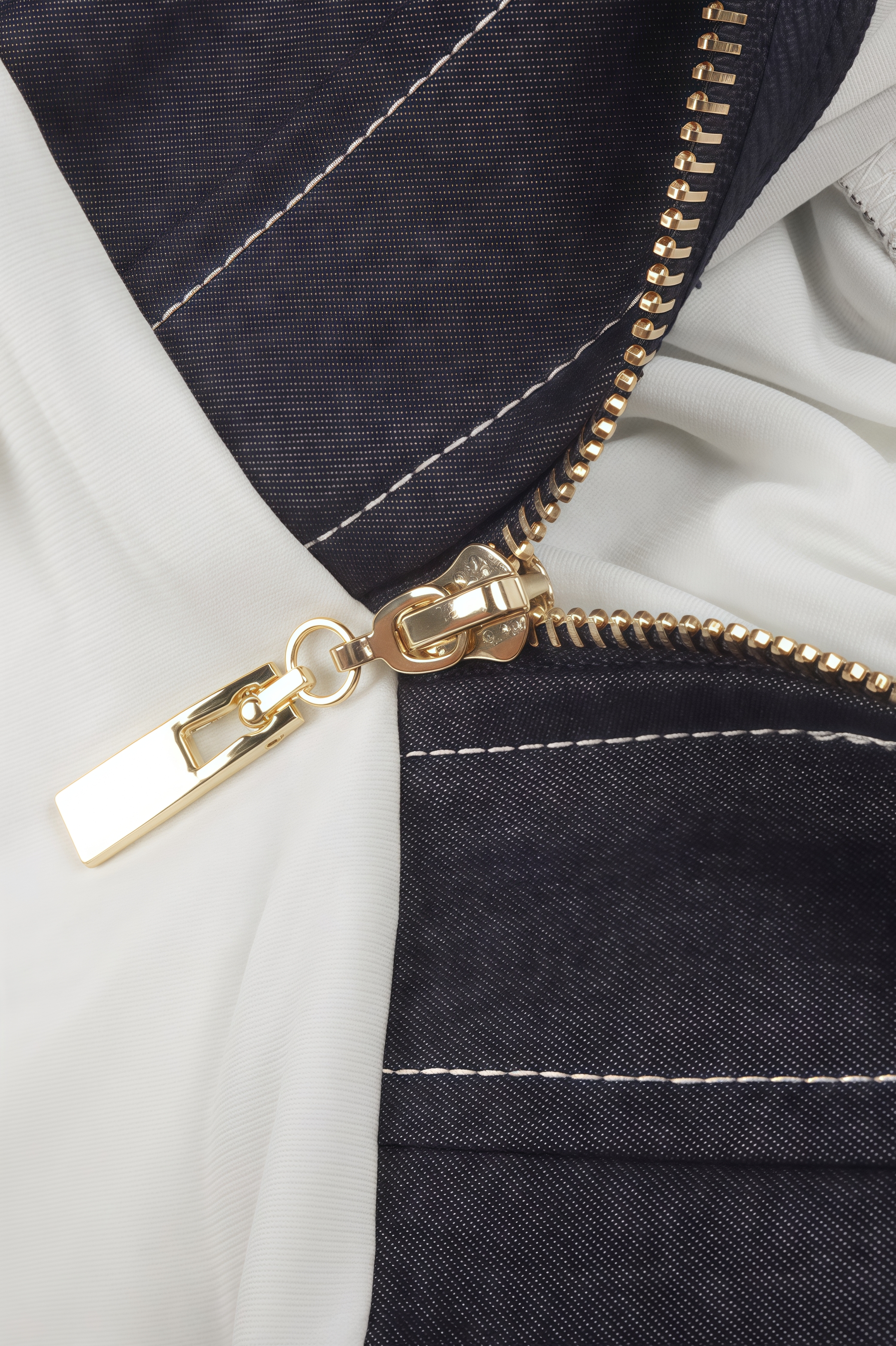 Sarads Deep V White Denim Maxi Dress