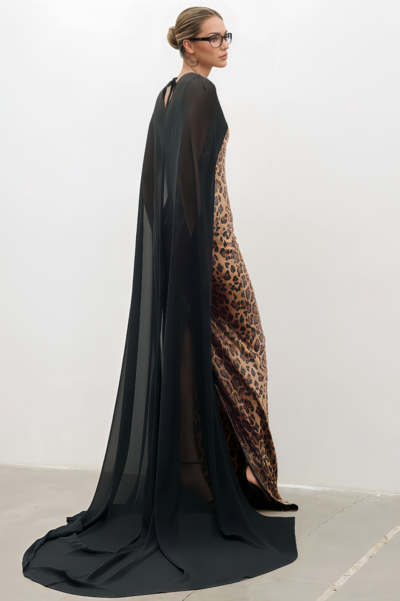 Luke Strapless Maxi Dress With Cape Two-Piece Set