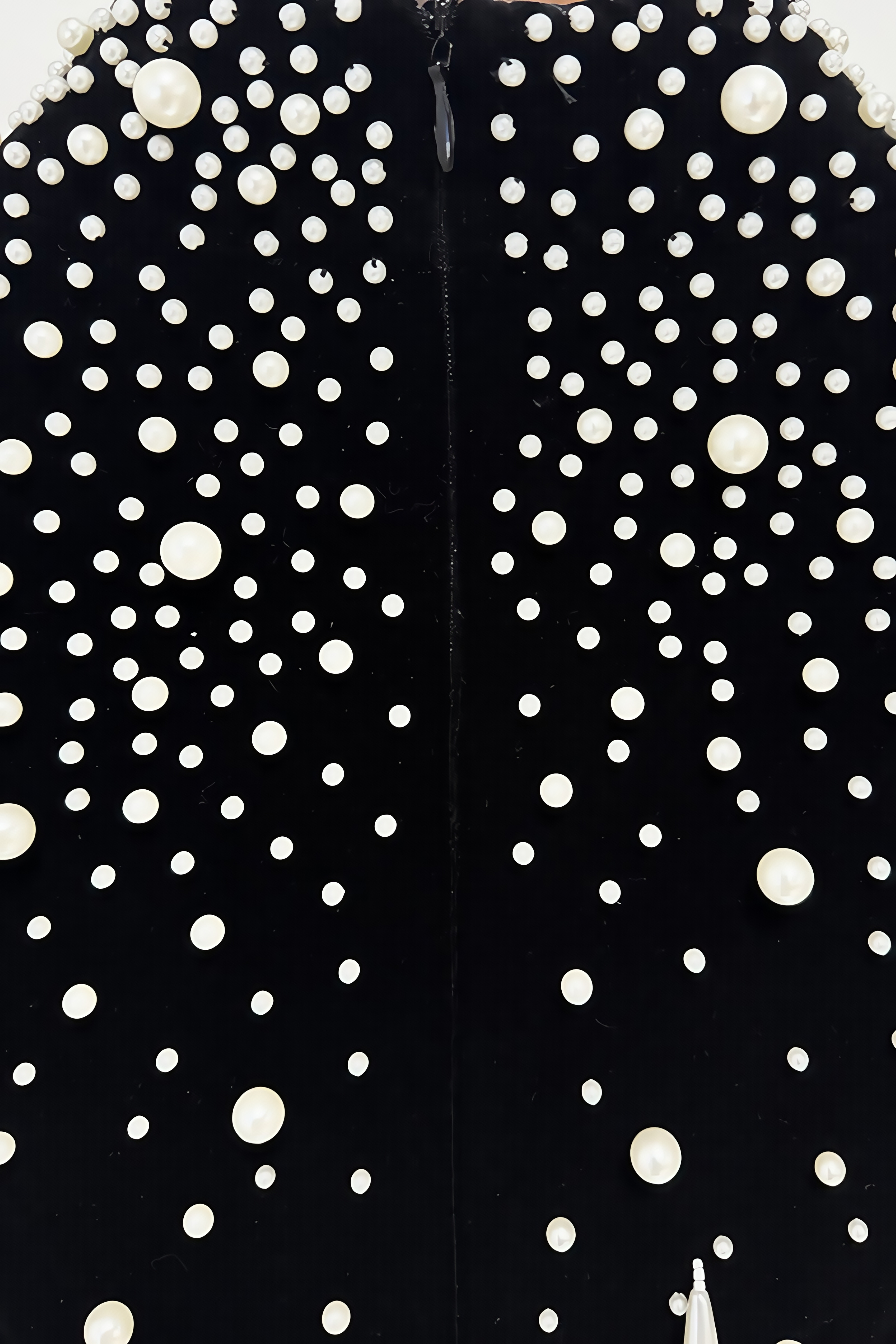 Uexelle Black Pearl Beaded Maxi Dress