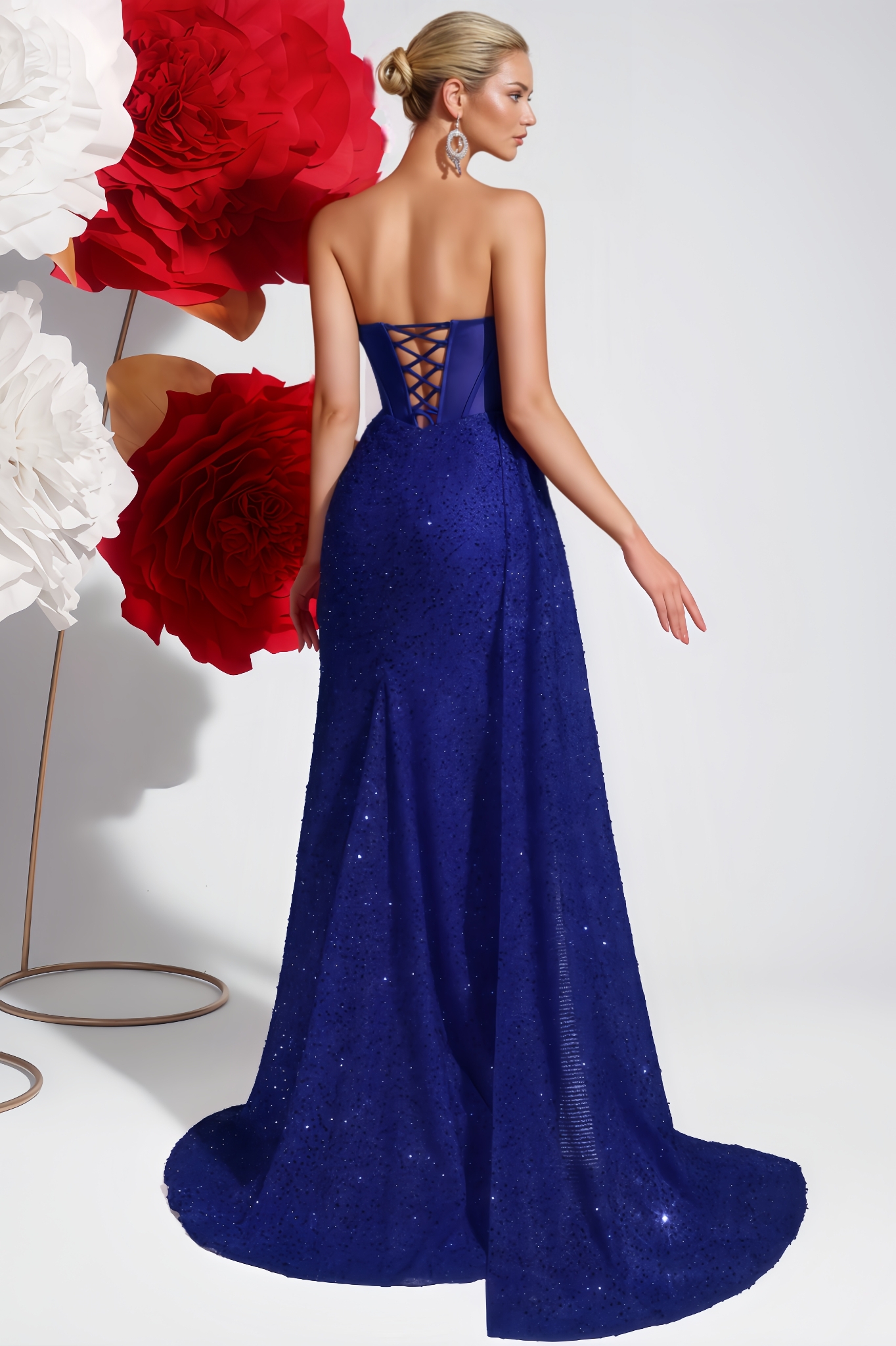 Shaylah Strapless Sequin Maxi Dress
