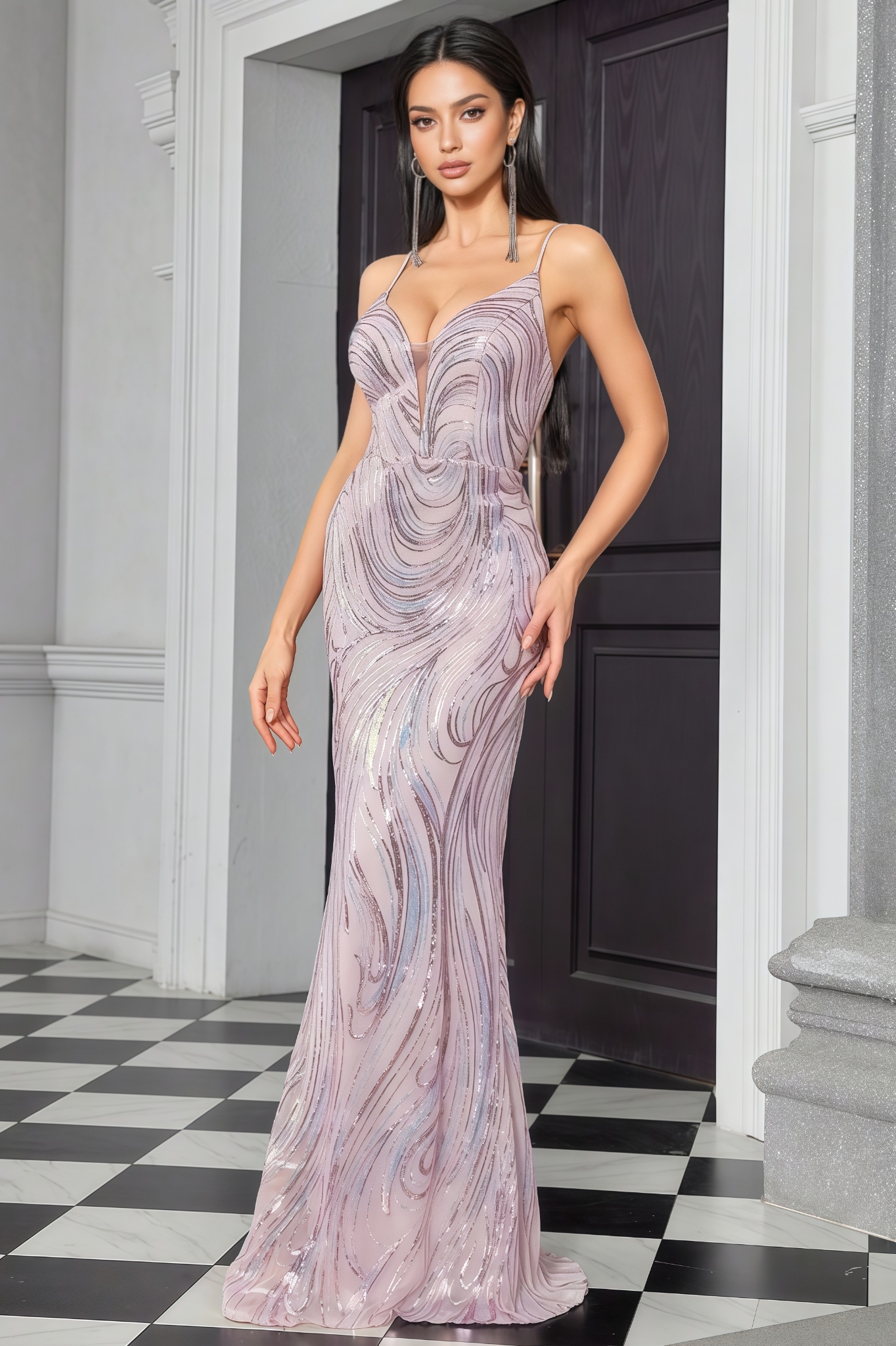 Margo Strappy Pleated Maxi Dress