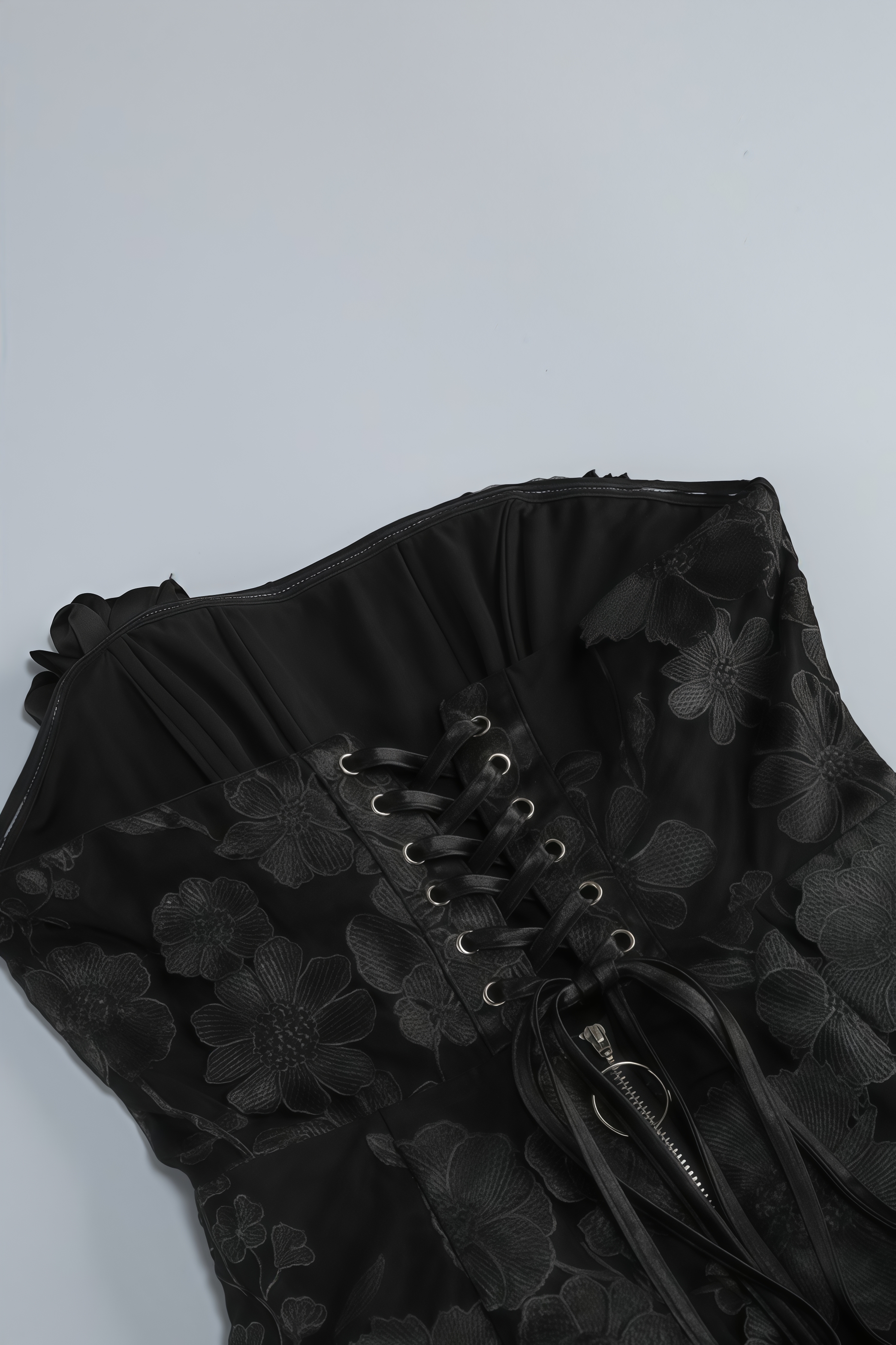 Ezrans Strapless 3D Flower Mini Dress