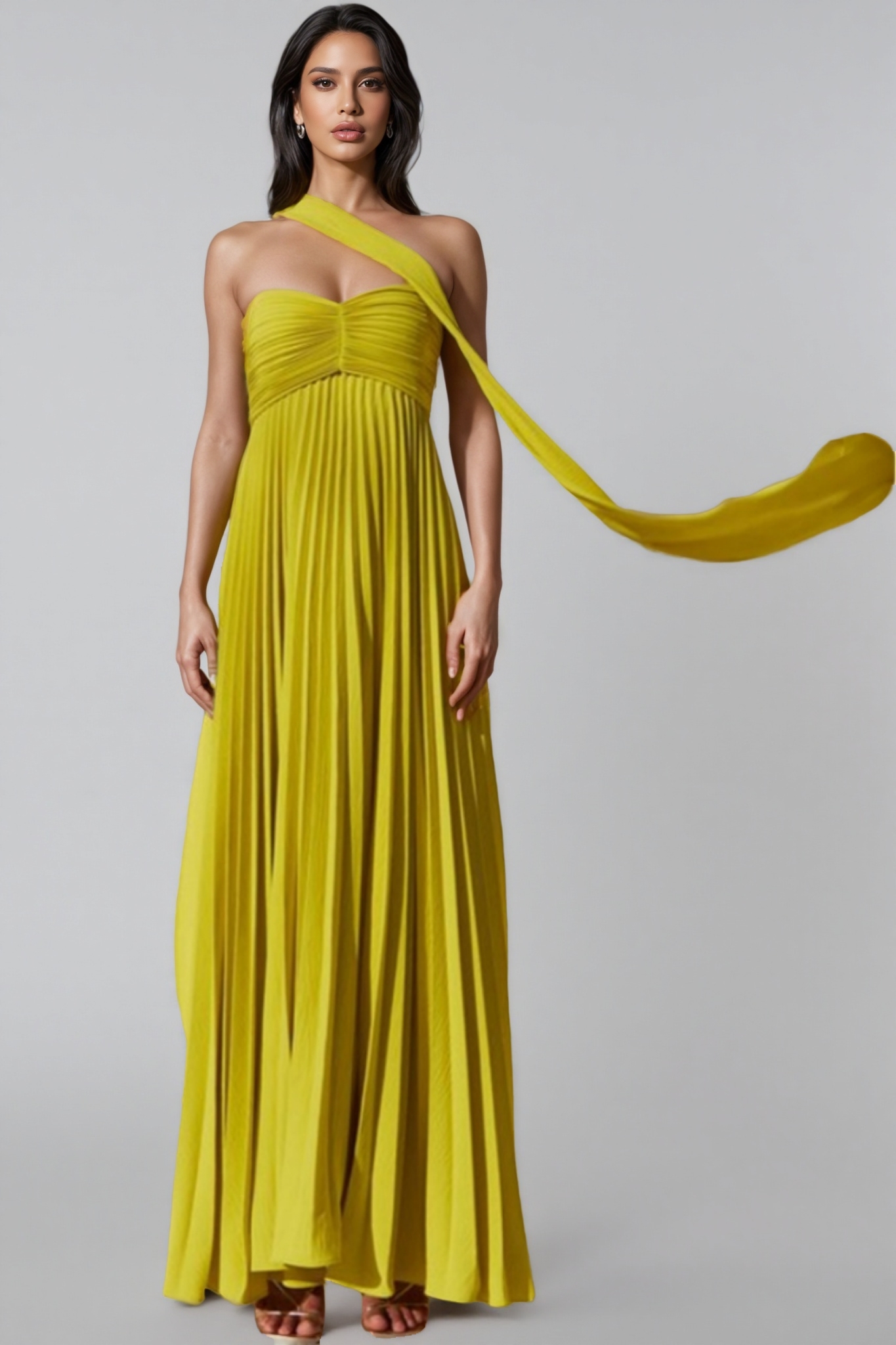 Rami Solid Colour Sheath Maxi Dress
