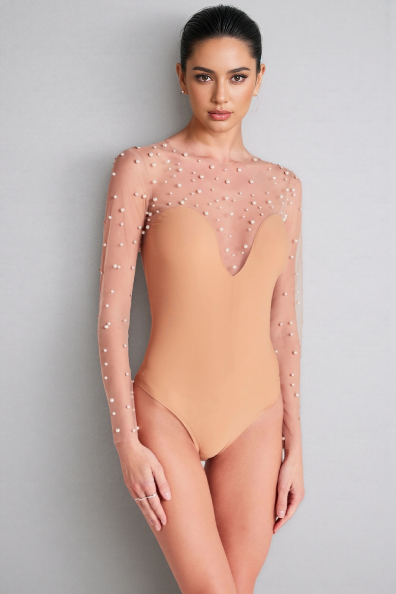 Davina Mesh Pearl Jumpsuit Two Piece Sets