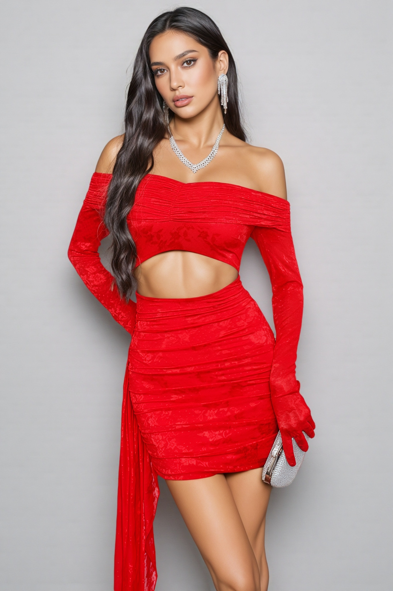 Nanc Lace One Shoulder Mini Dress