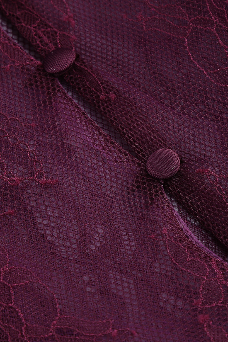 Marge Purple Halter Lace Maxi Dress