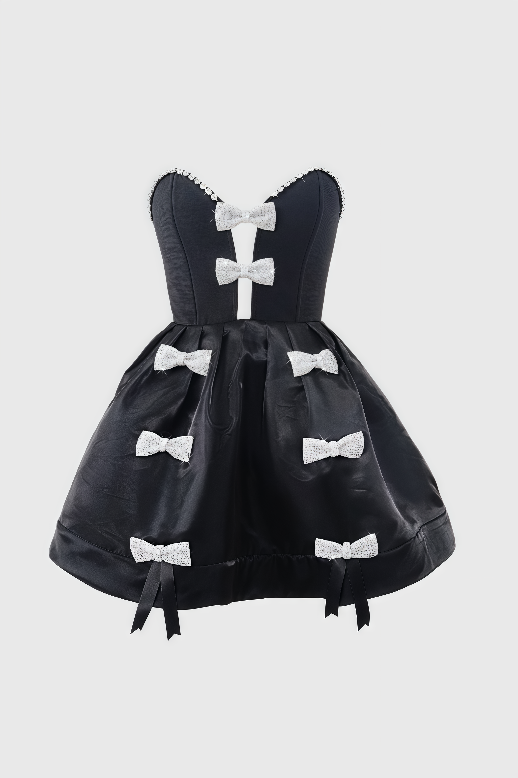 Jahek Bow Diamond Mini Dress