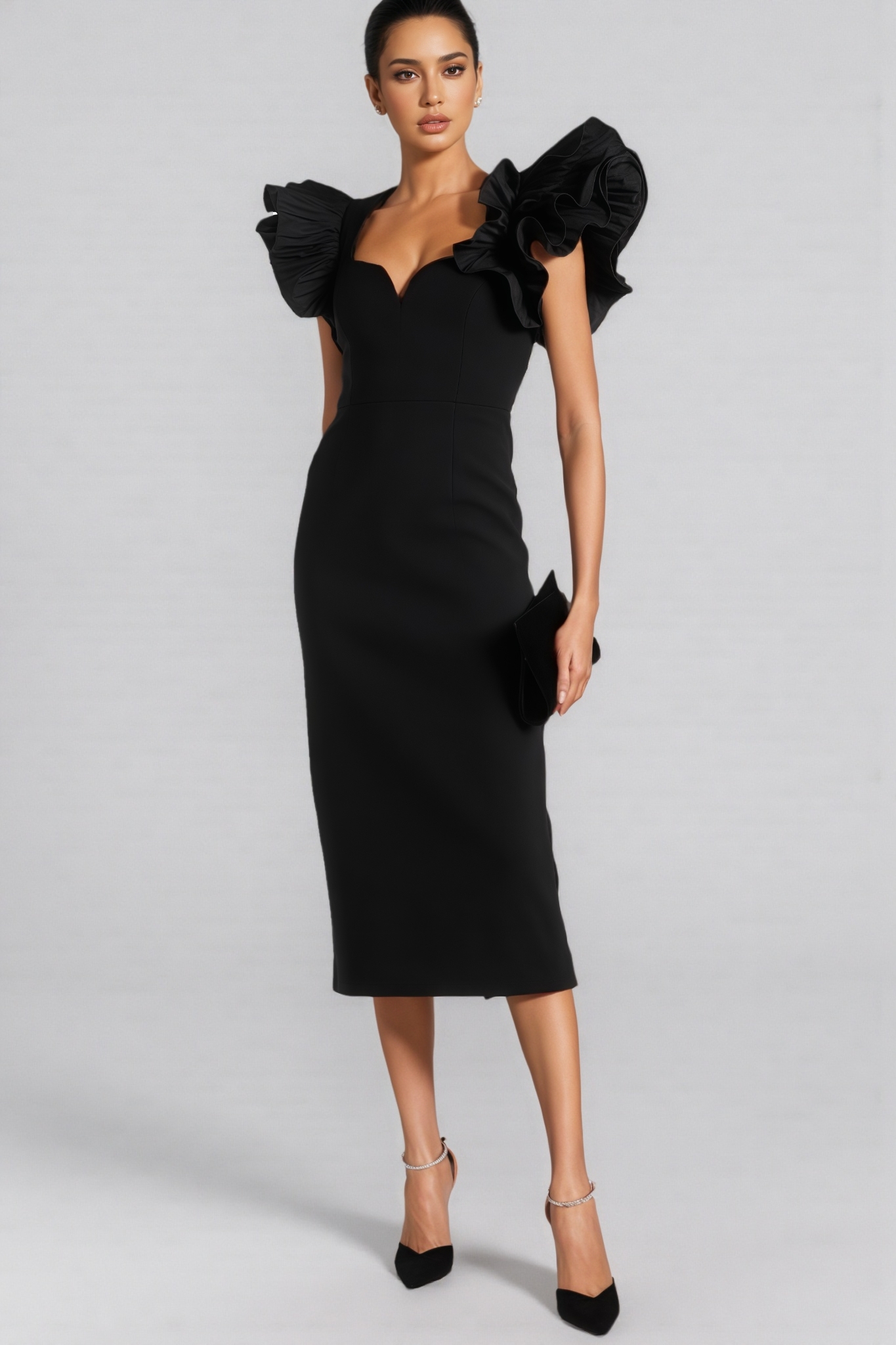 Bali Puff-Sleeve Midi Dress